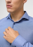SLIM FIT Overhemd in blauw gestructureerd