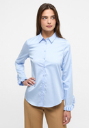 Satin Shirt Blouse bleu clair uni