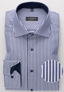 ETERNA twill shirt with Roman stripes COMFORT FIT