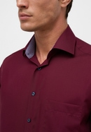 MODERN FIT Original Shirt in weinrot unifarben