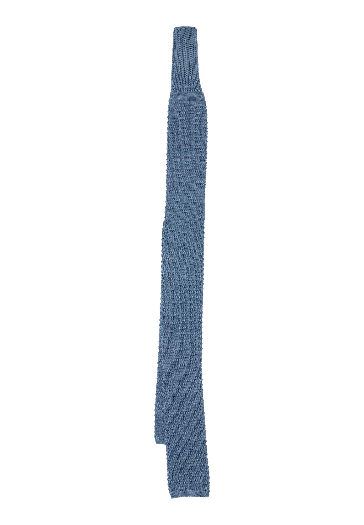 Tie in smoke blue plain