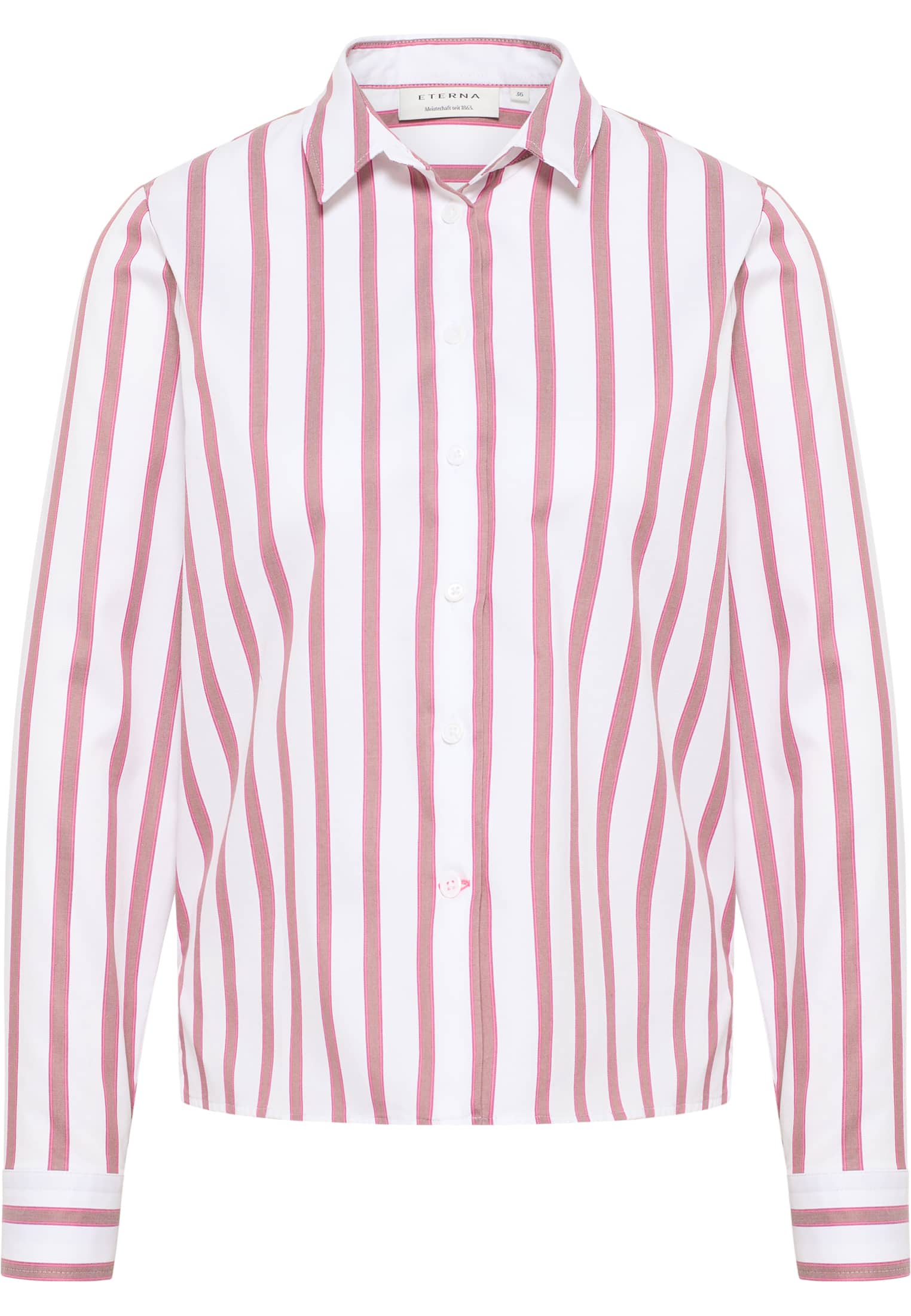 Luxury gestreift 46 in | pink Soft Shirt Bluse | 2BL04213-15-21-46-1/1 | Langarm pink |