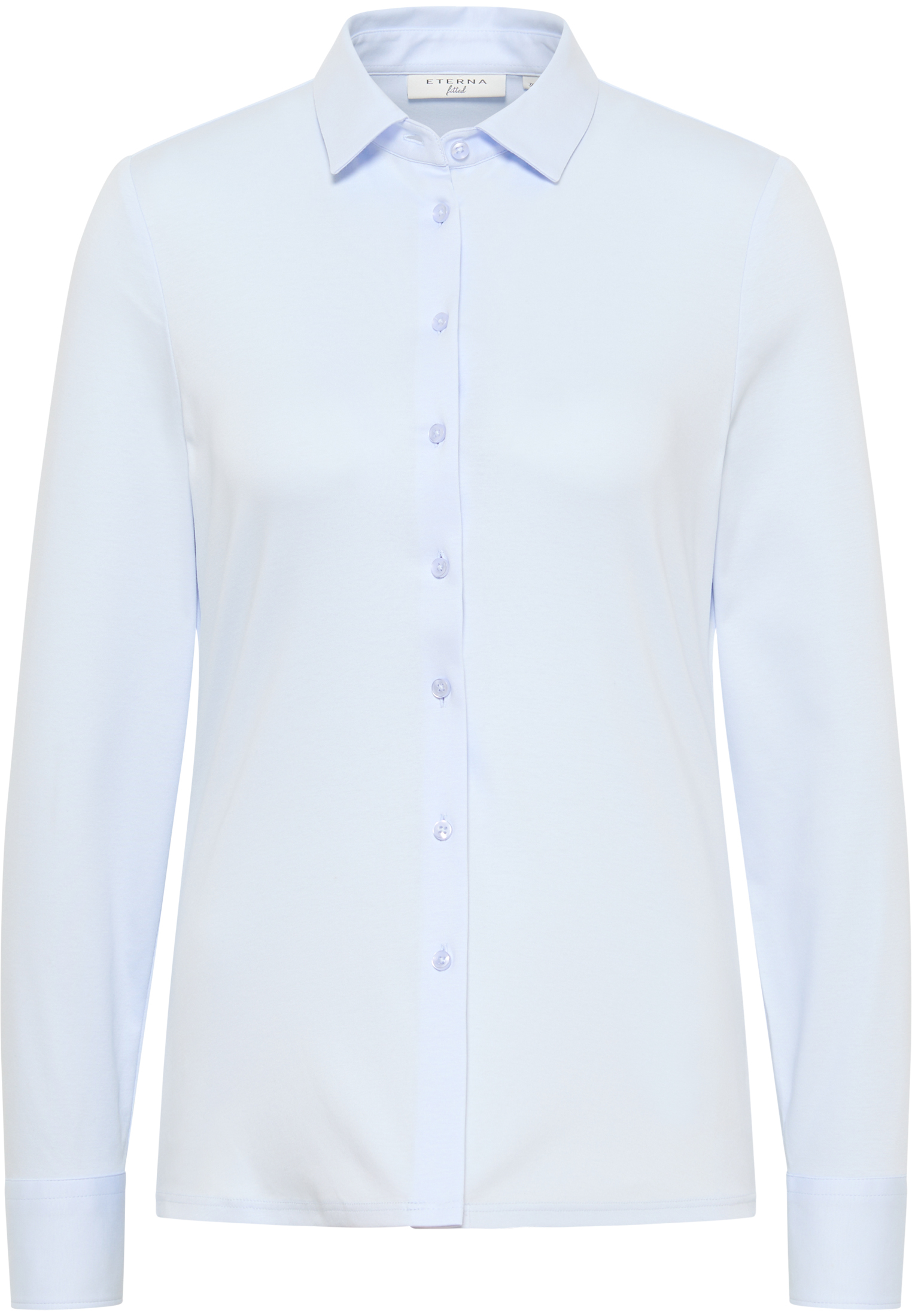 Jersey Shirt Blouse in light blue plain