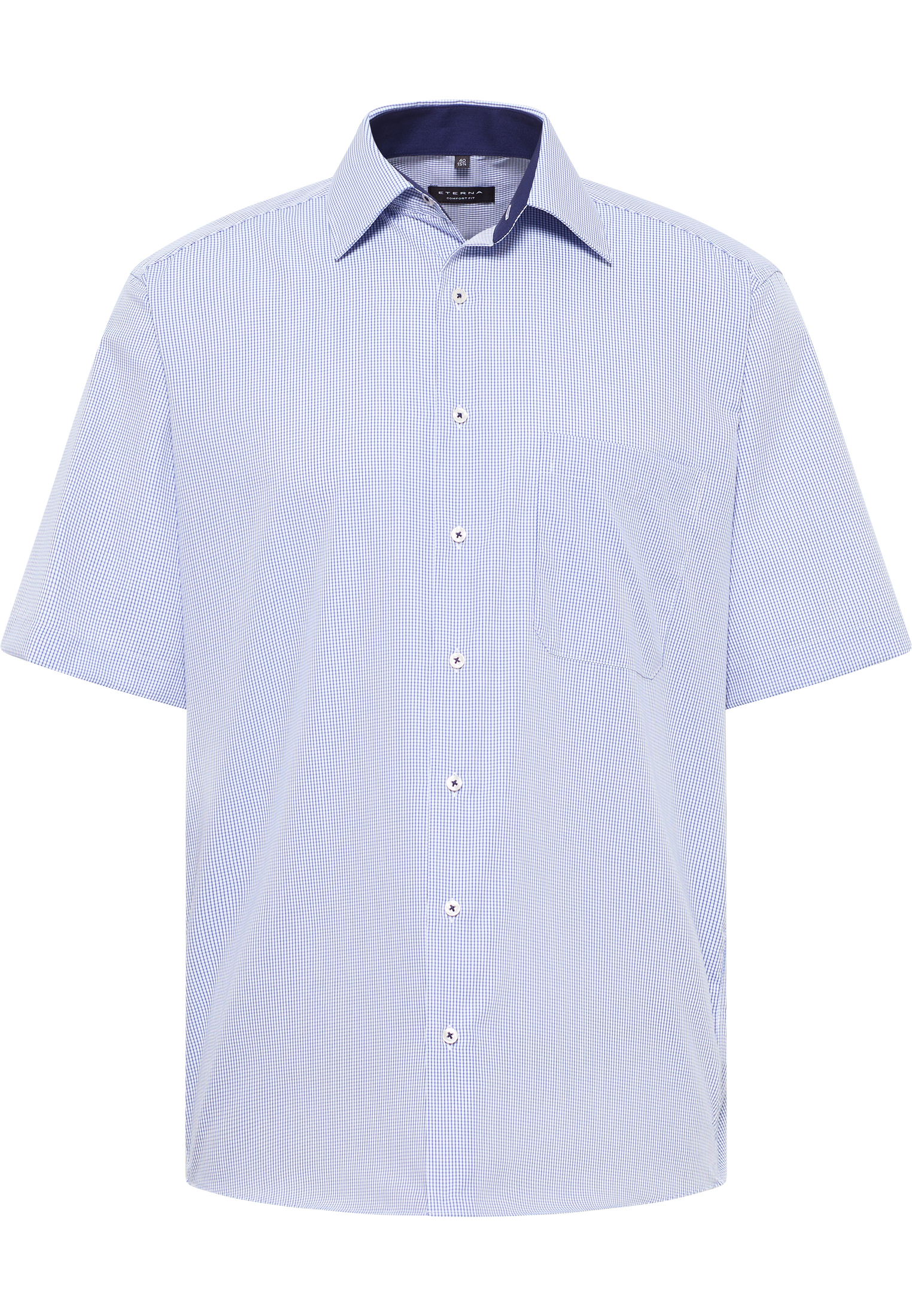 COMFORT FIT Overhemd in hemelsblauw geruit