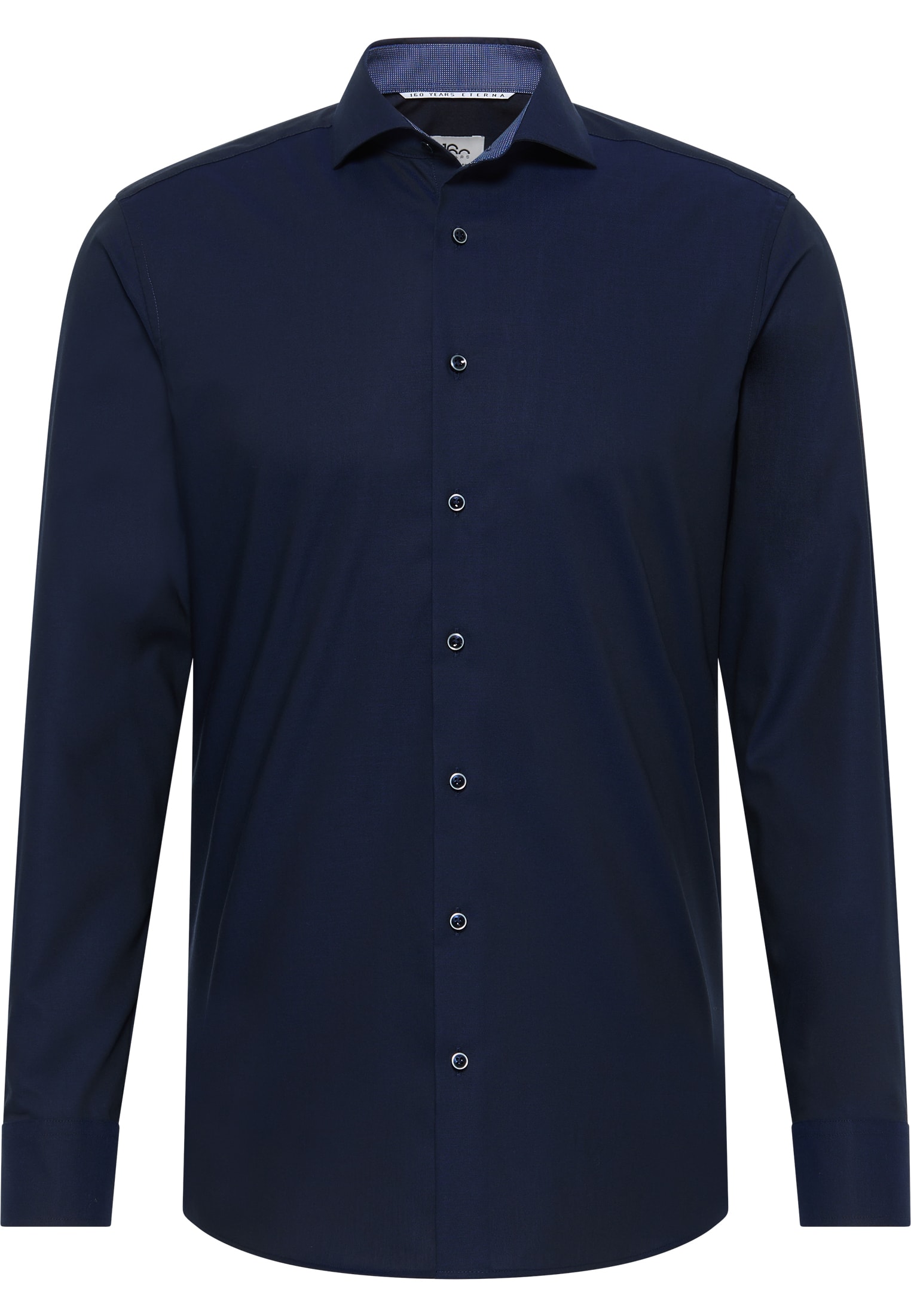 SLIM FIT Shirt in dark blue plain