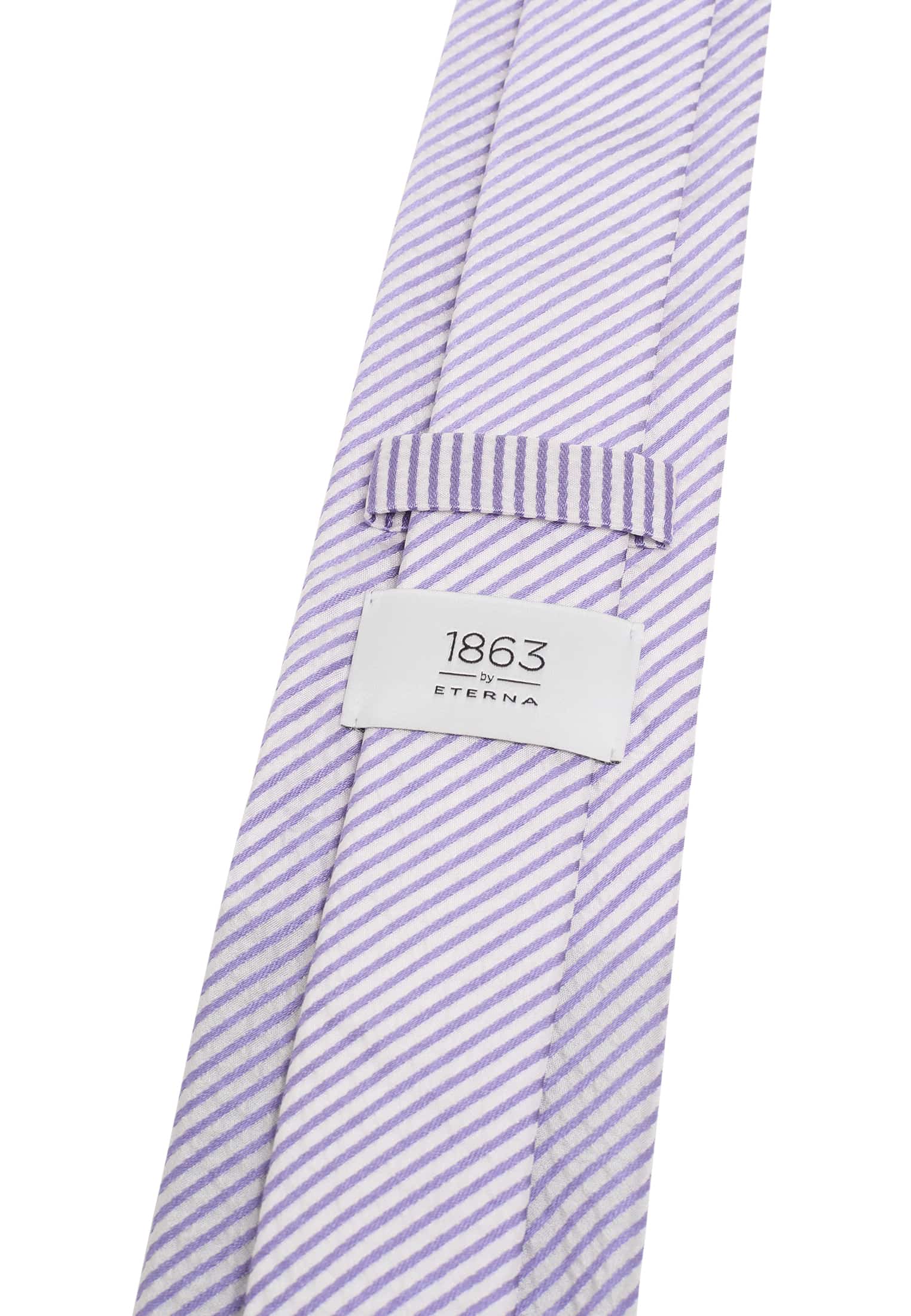 Cravate blanc/lila rayé