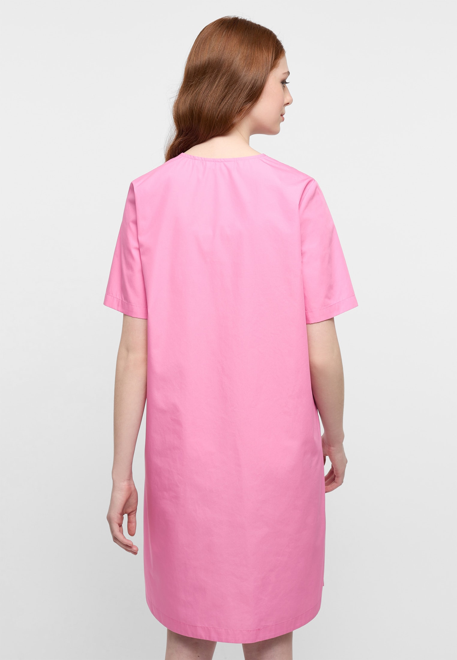 Shirt dress in pink plain | pink | 34 | short sleeve | 2DR00211-15-21-34-1/2