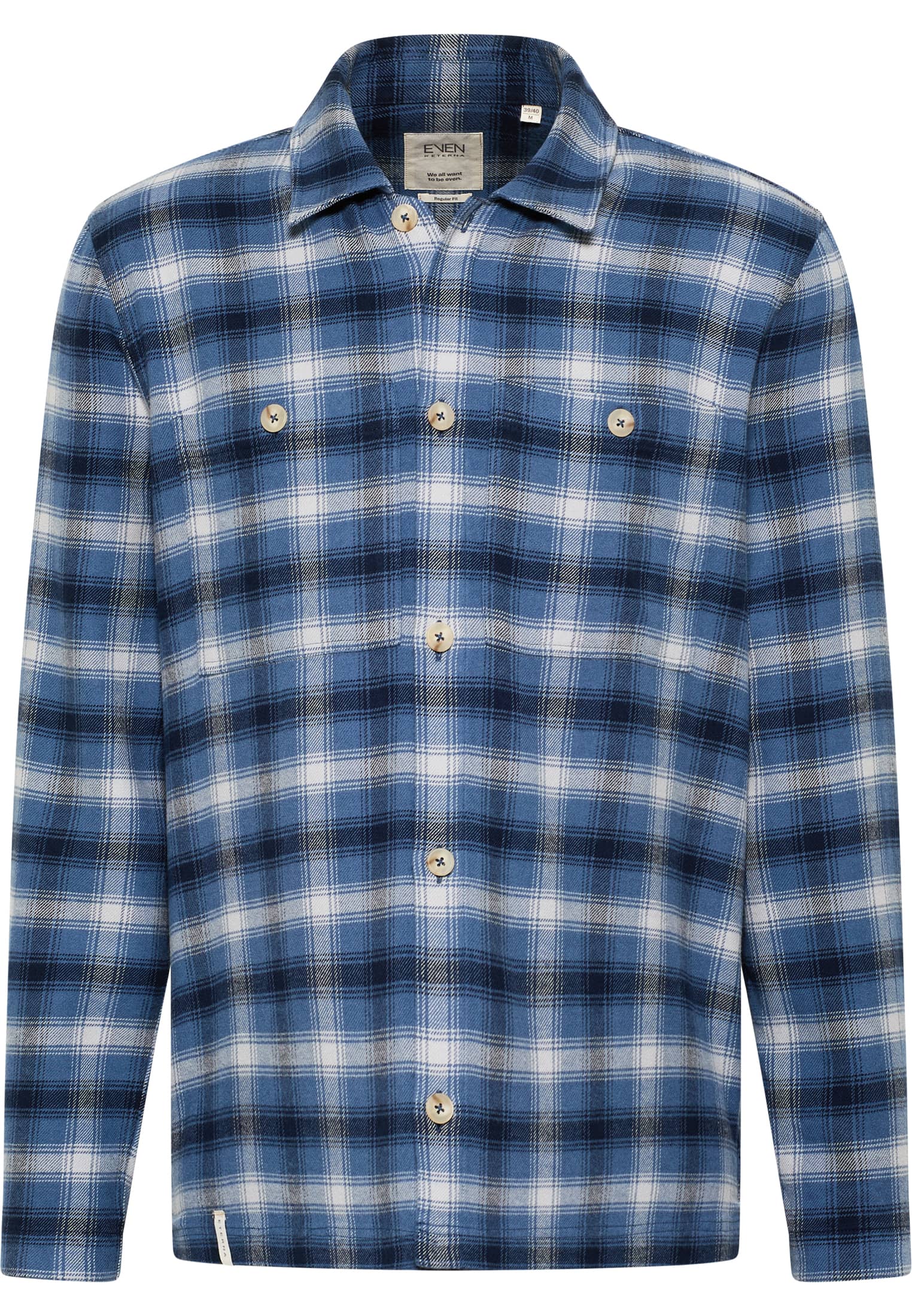 REGULAR FIT Shirt in blue-gray checkered