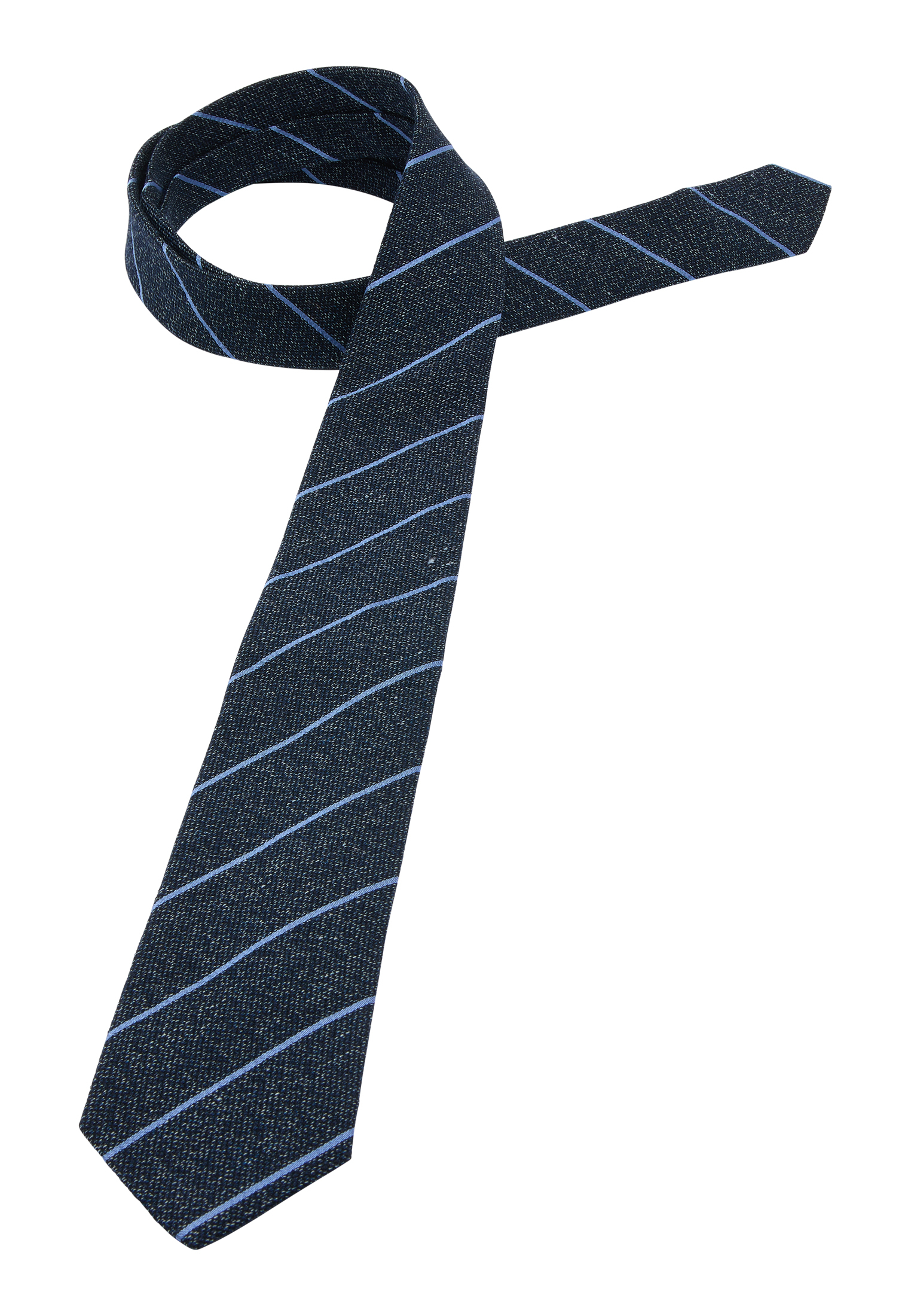 Cravate bleu foncé rayé