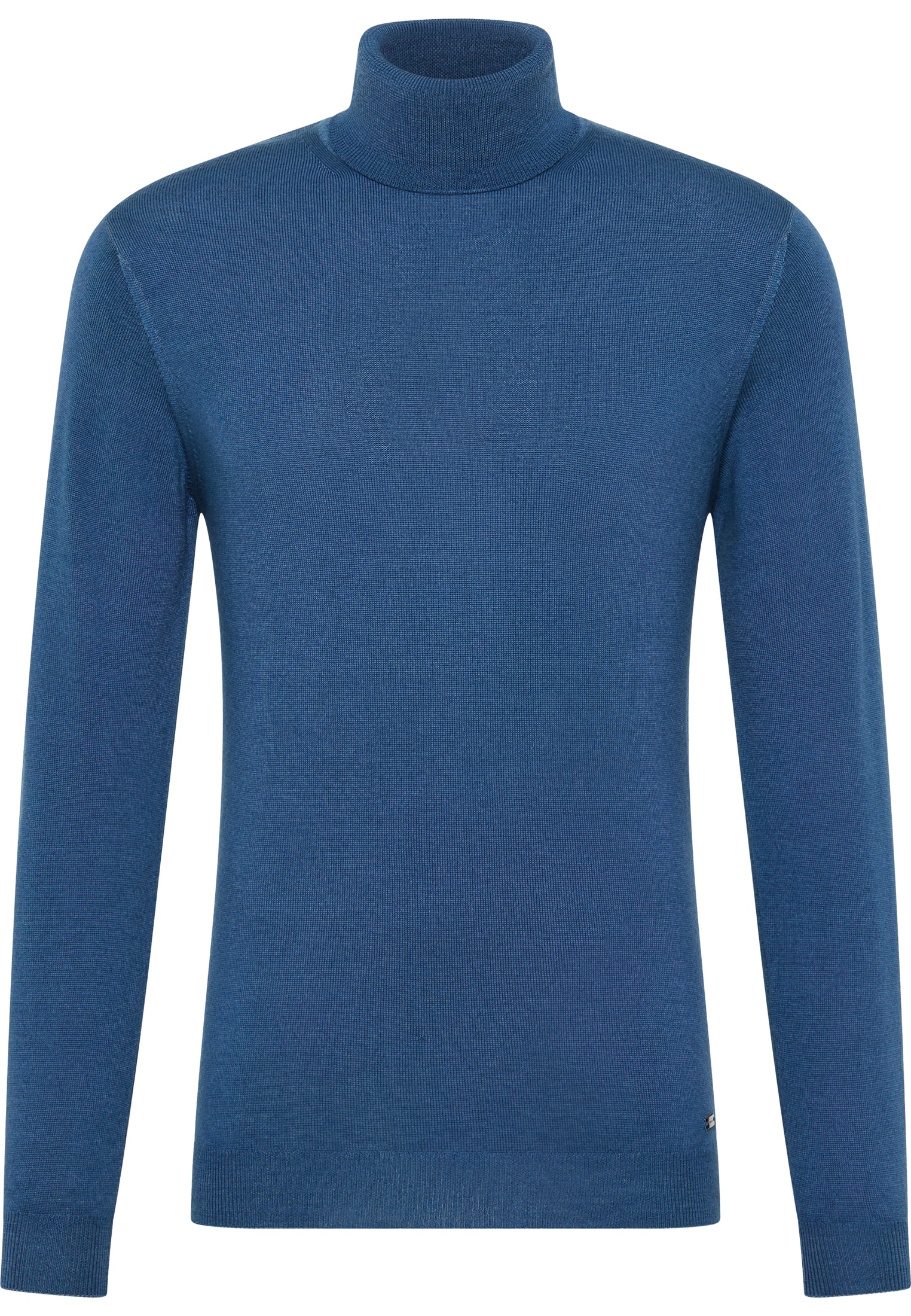 Knitted jumper in smoke blue plain