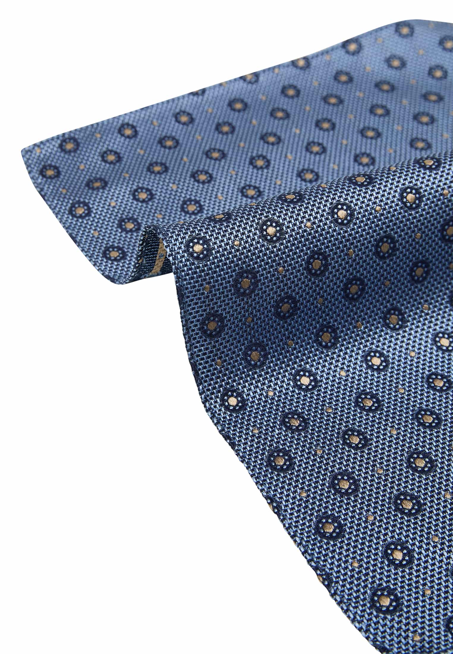 Pocket square in blue structured