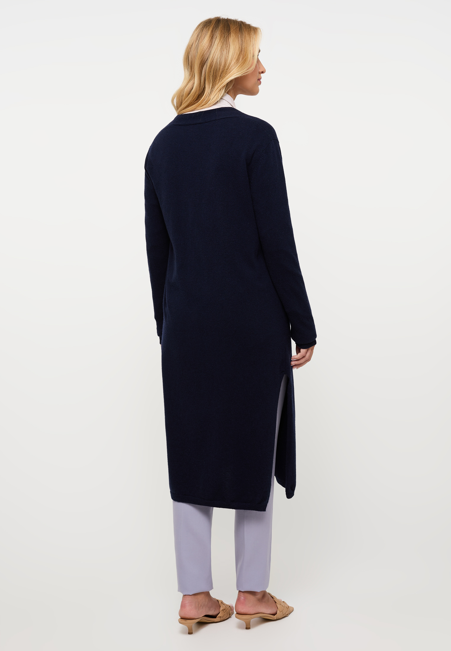 Knitted cardigan in plain | 2KN00093-01-91-XL navy navy | | XL