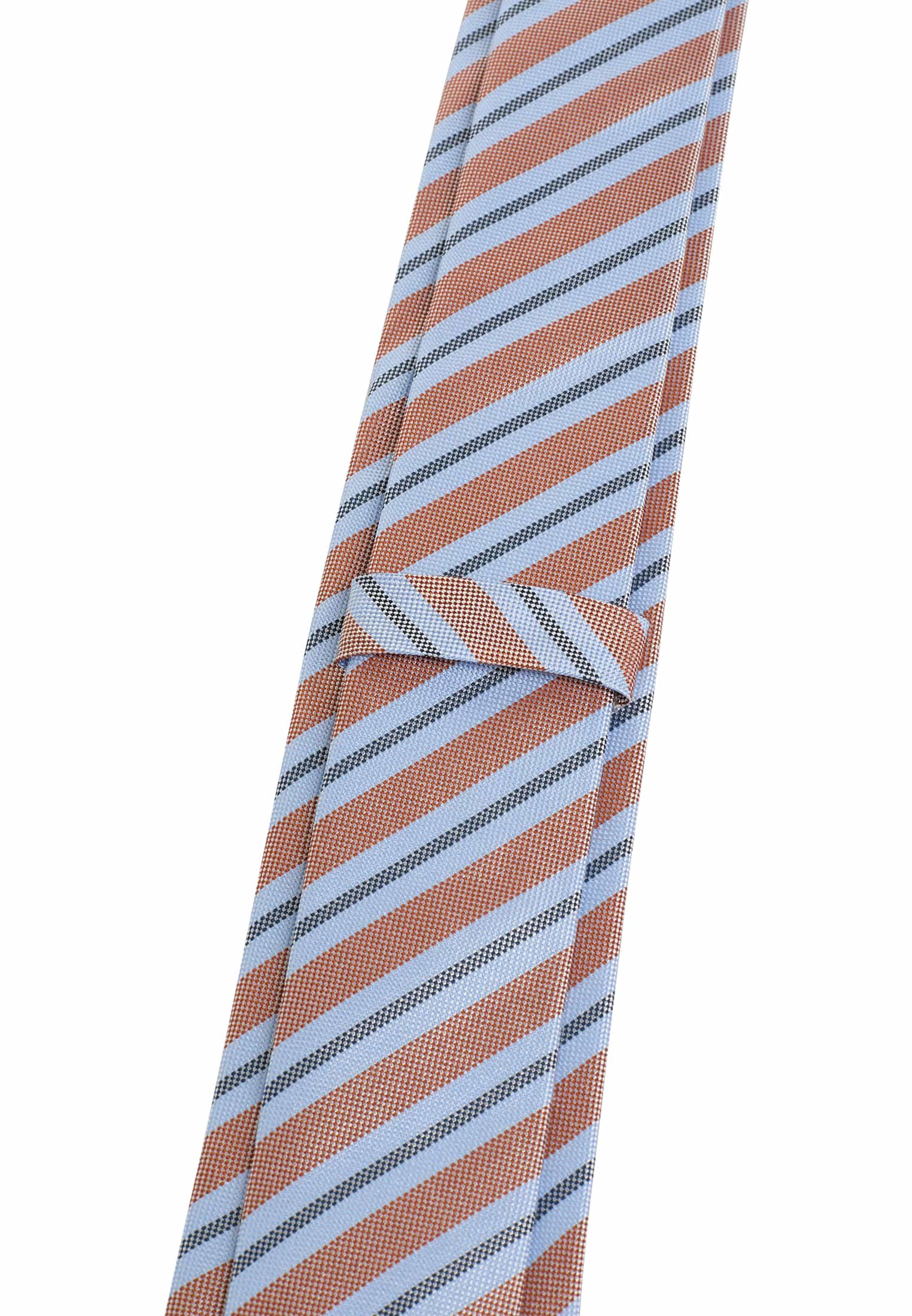 Krawatte in hellblau/orange gestreift