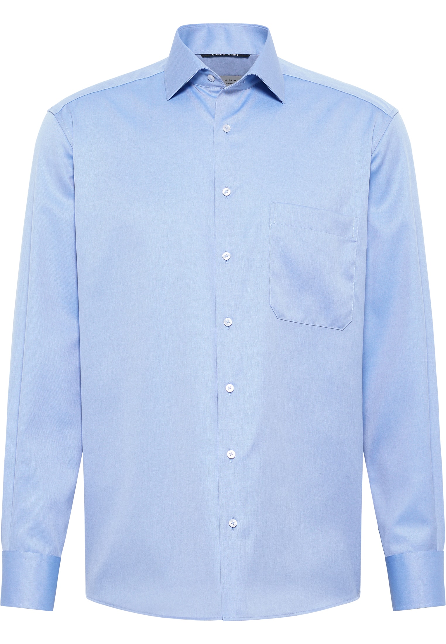 COMFORT FIT Cover Shirt in blue plain