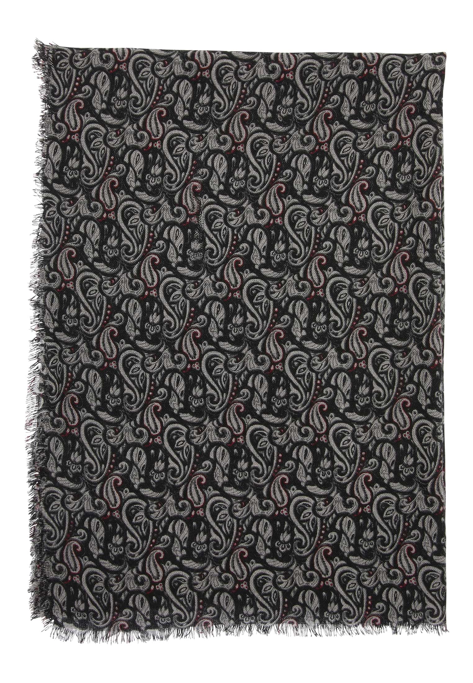 Scarf in anthracite printed