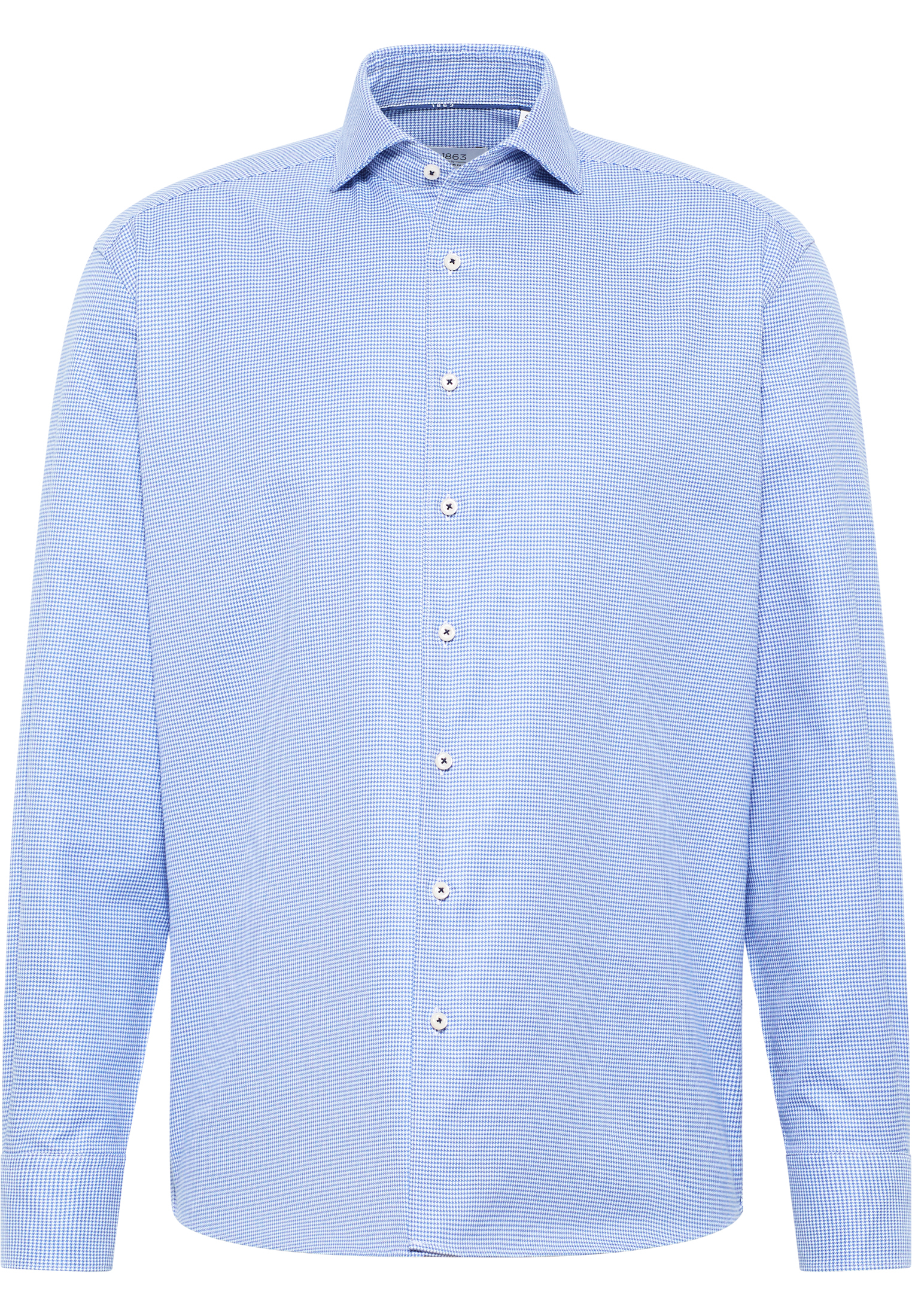COMFORT FIT Overhemd in blauw geruit
