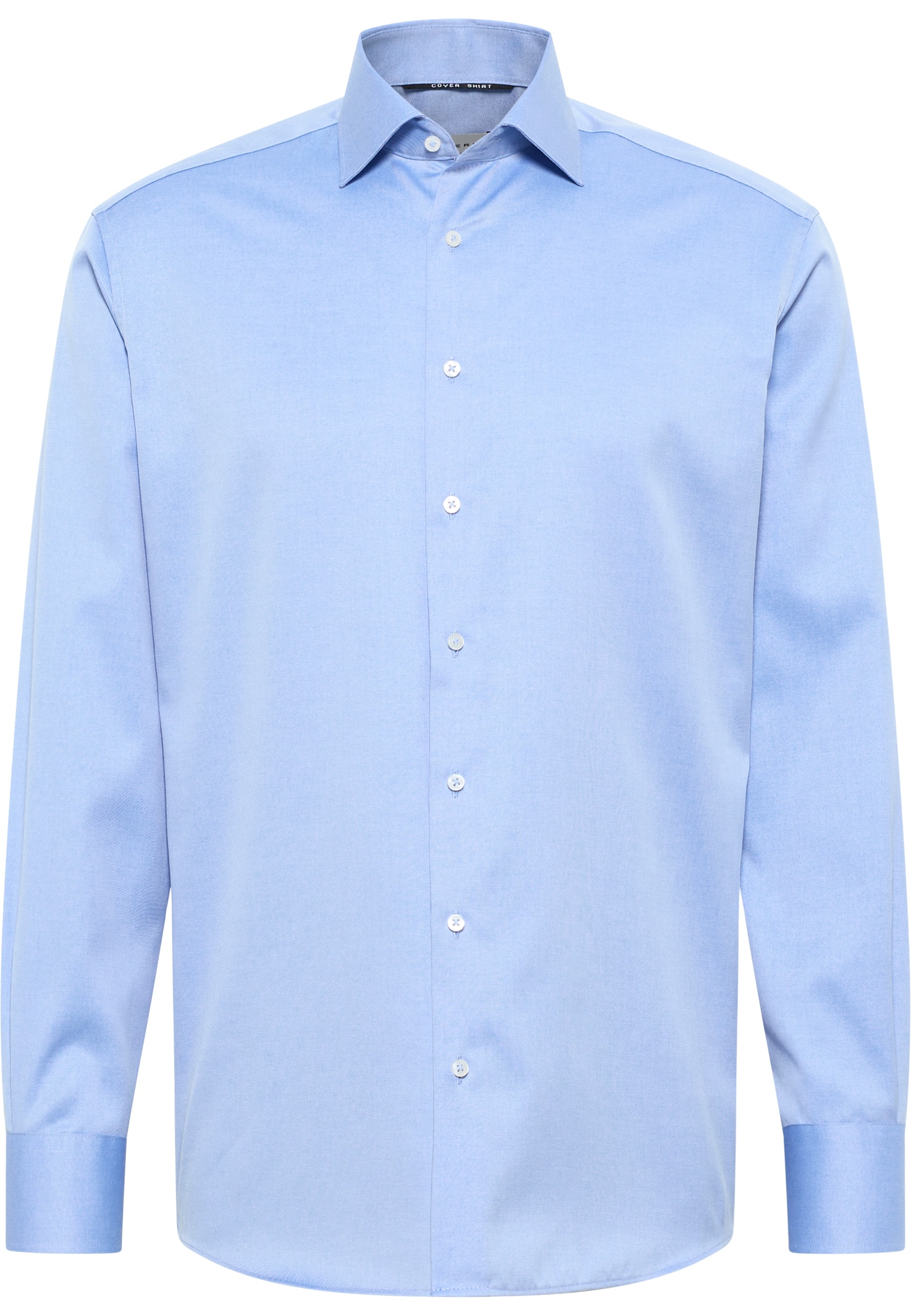 MODERN FIT Cover Shirt in blau unifarben