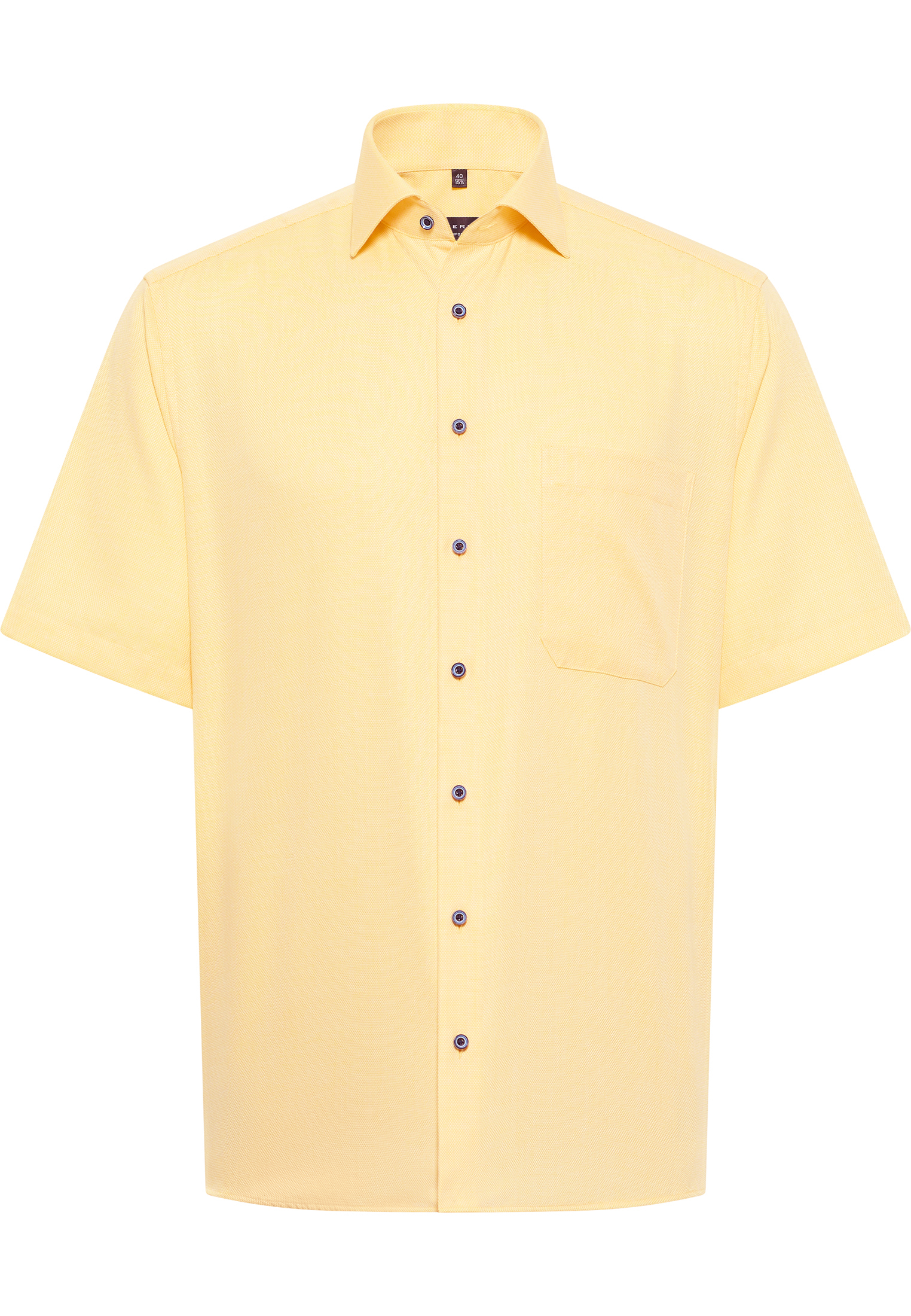 COMFORT FIT Hemd in gelb strukturiert