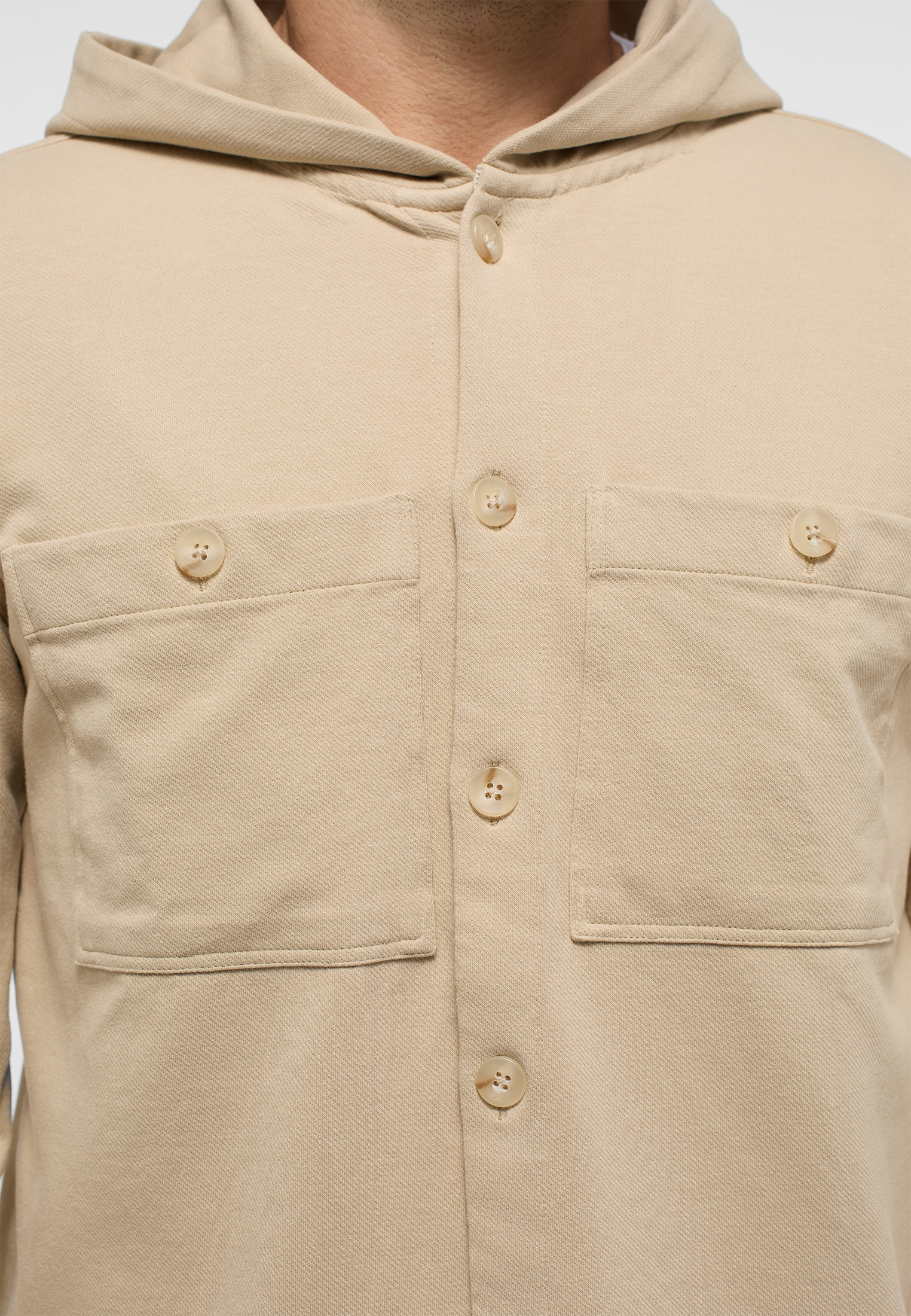 unifarben FIT Overshirt beige 1JA00028-02-01-XL-1/1 MODERN | | | | XL in Langarm beige
