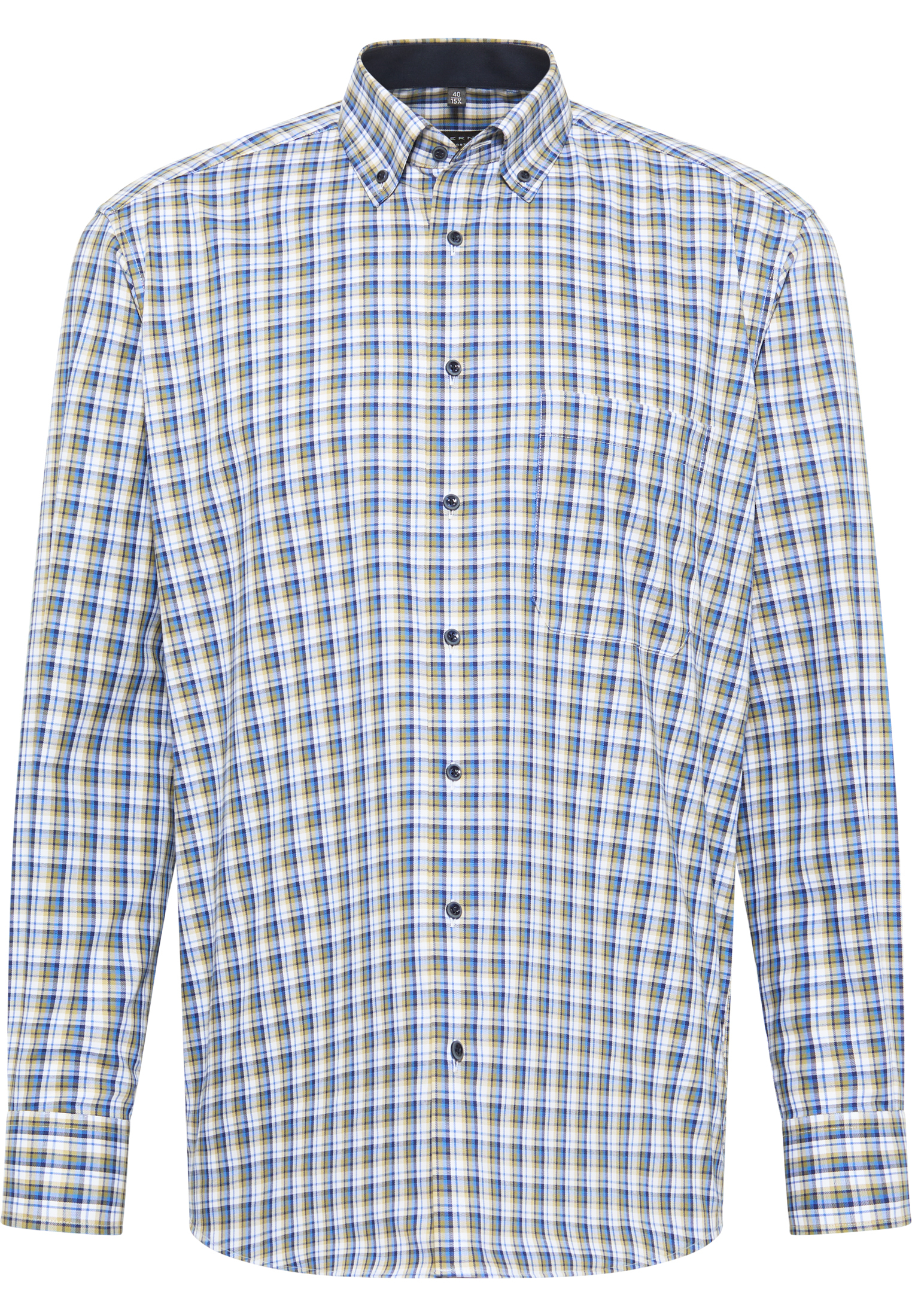 ETERNA checked twill shirt COMFORT FIT