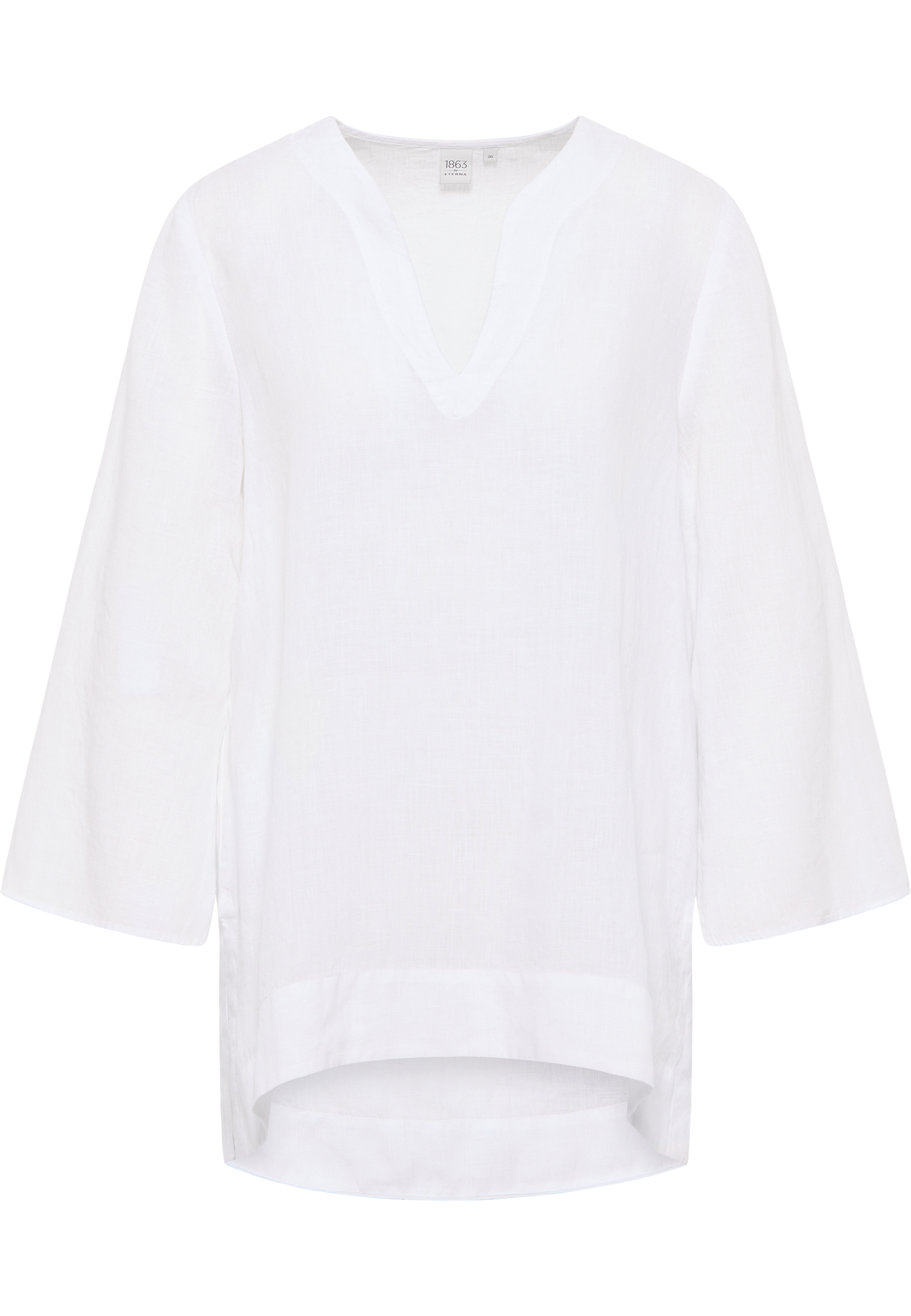 long tunic in white plain