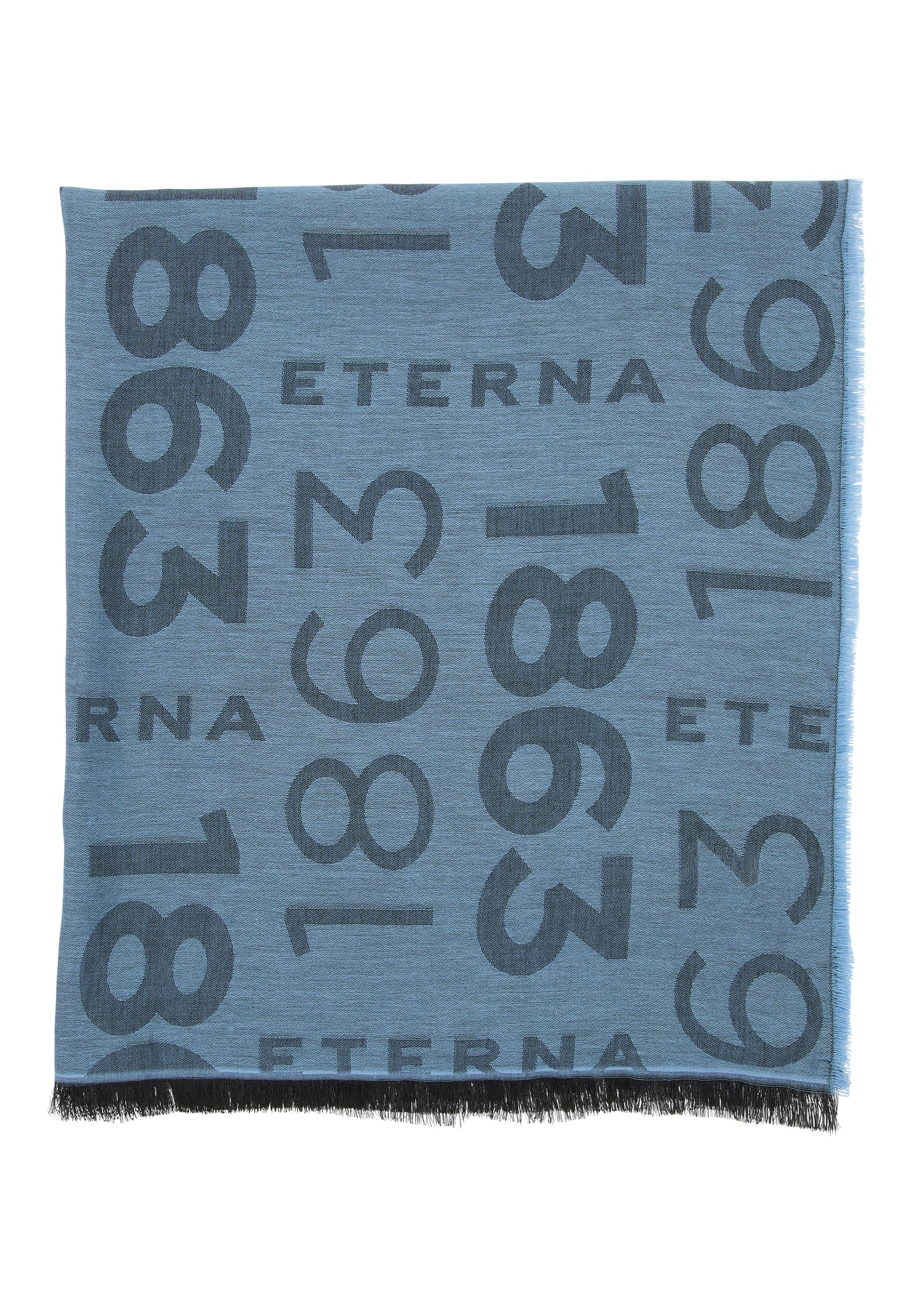 Sjaal in blauw met patroon