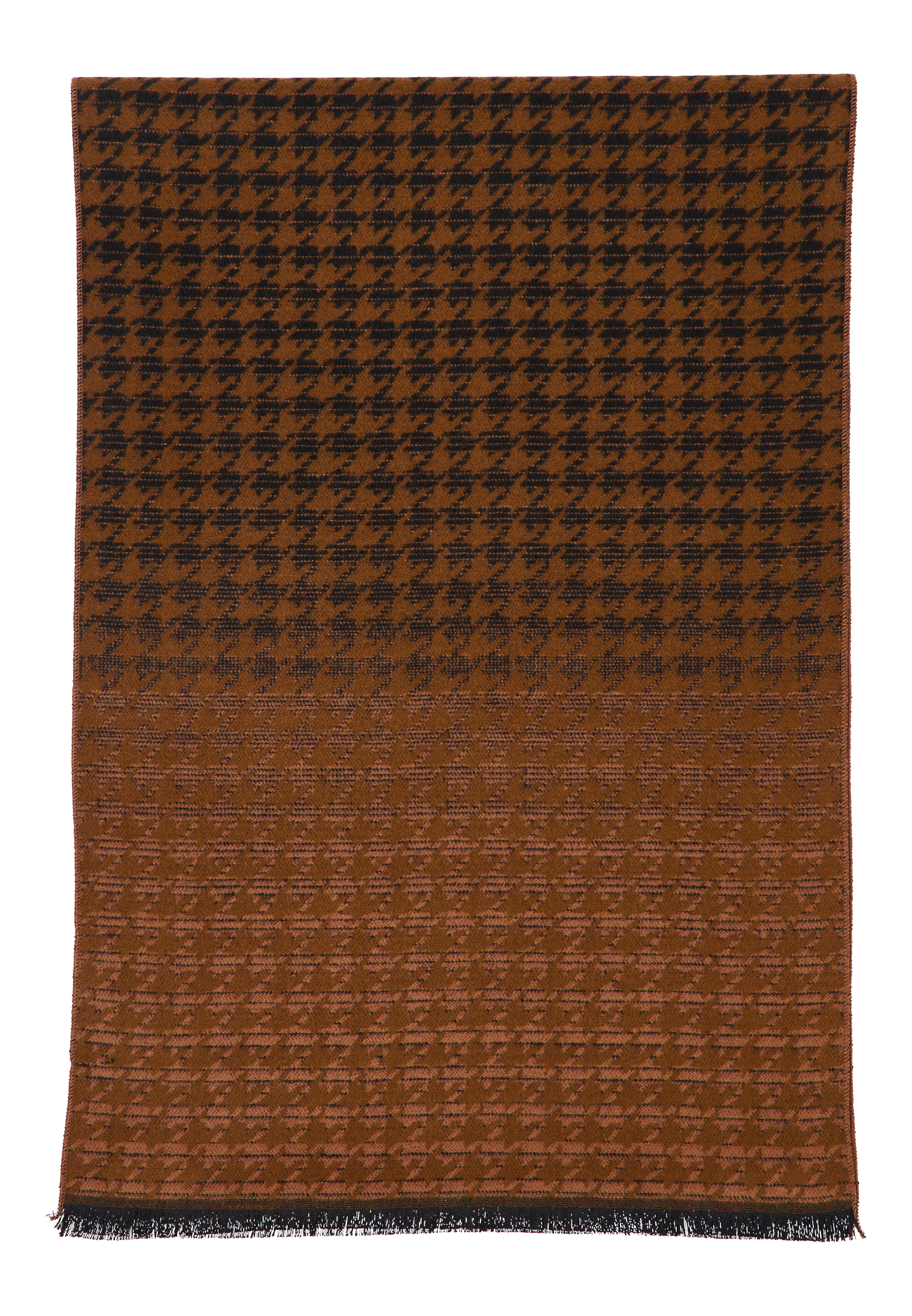 Scarf in brown patterned