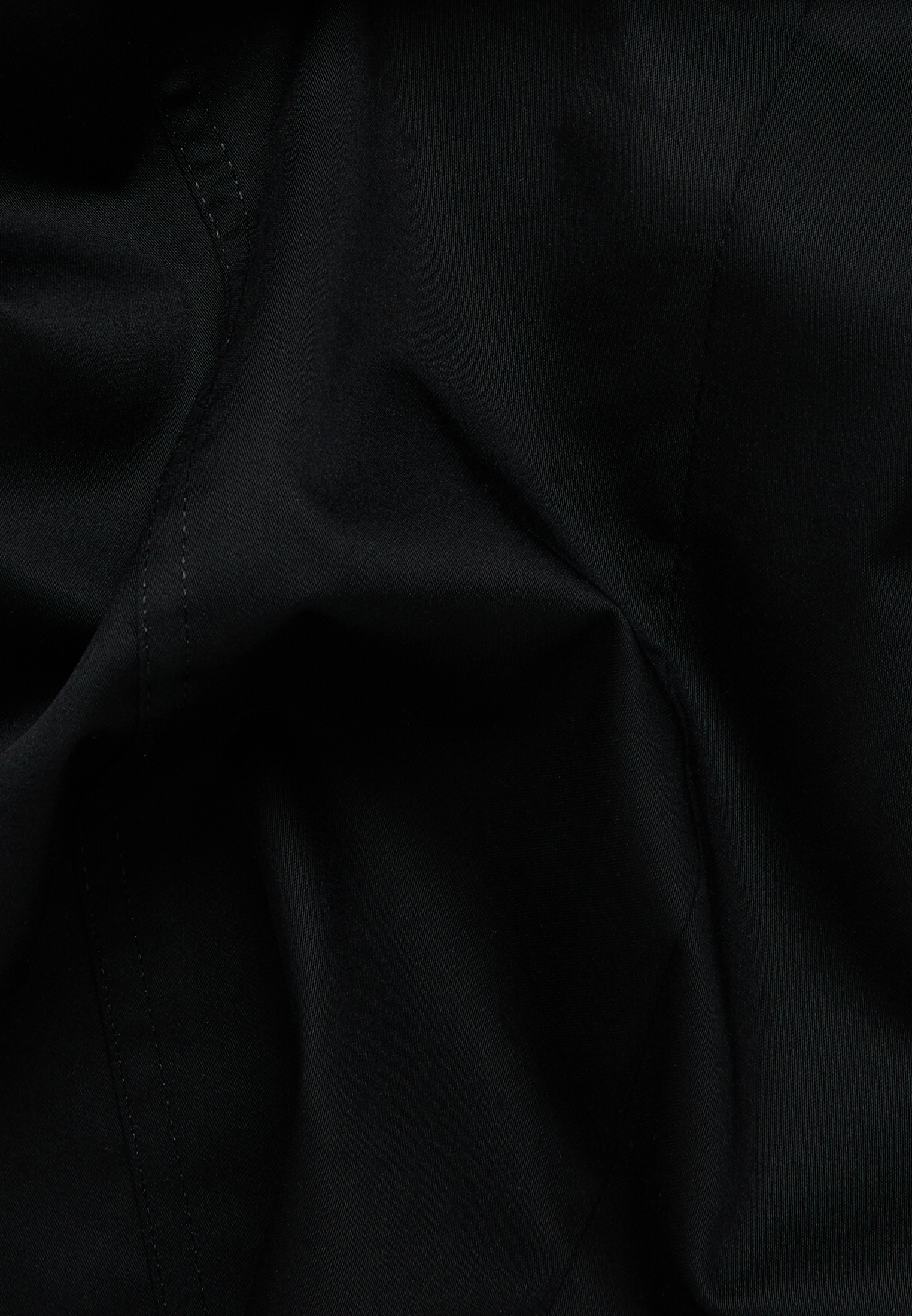 Satin Shirt Blouse in zwart vlakte