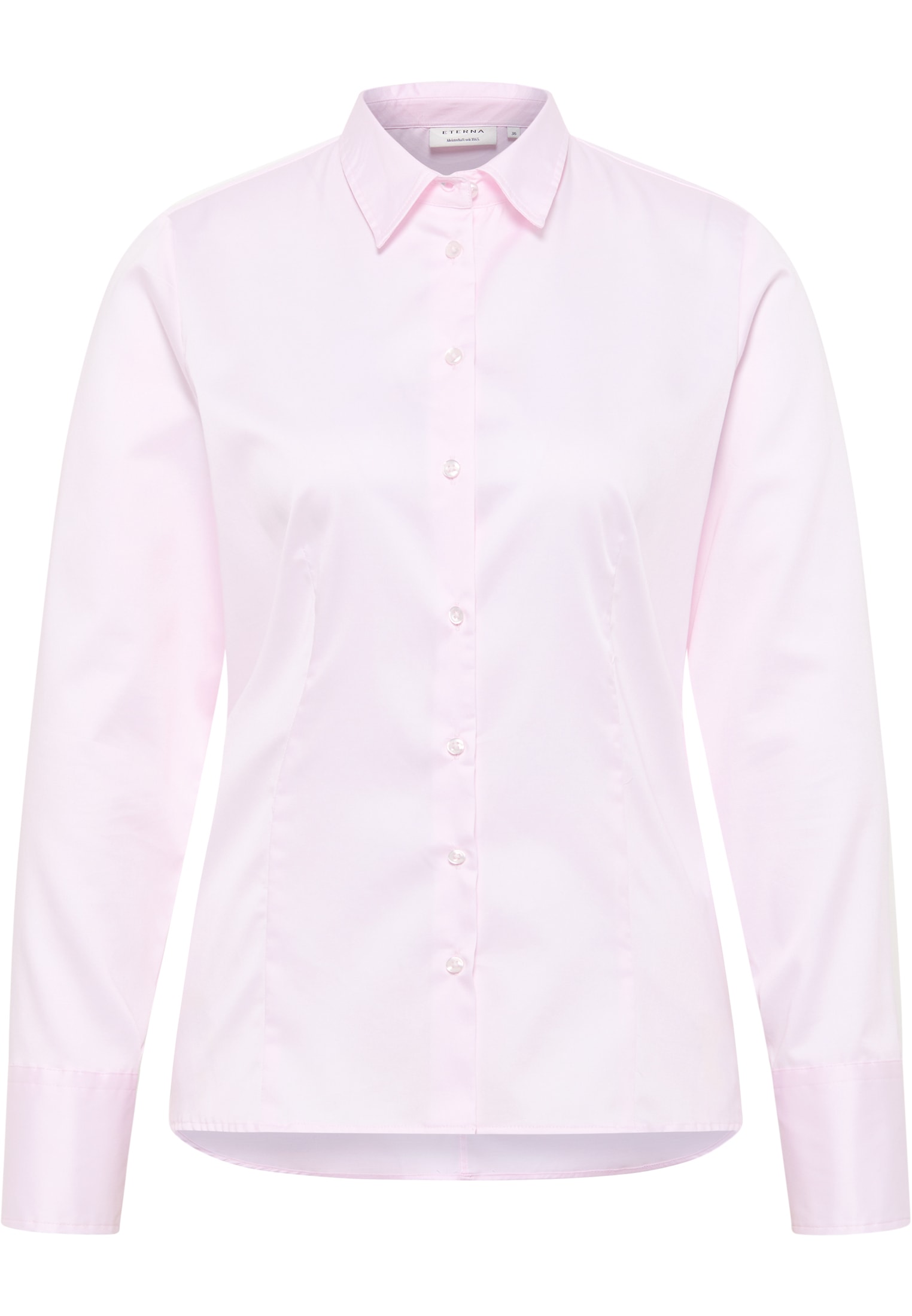 Satin Shirt in rosa unifarben
