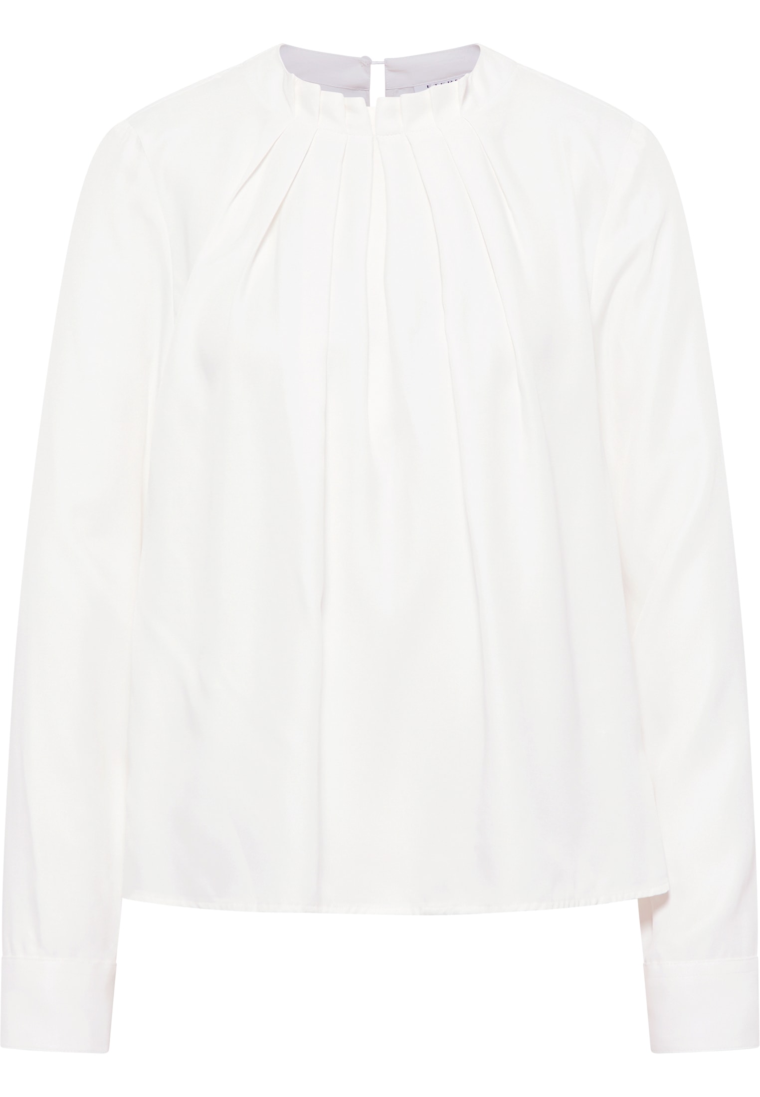 Viscose Shirt Bluse in off-white unifarben | off-white | 40 | Langarm |  2BL04240-00-02-40-1/1