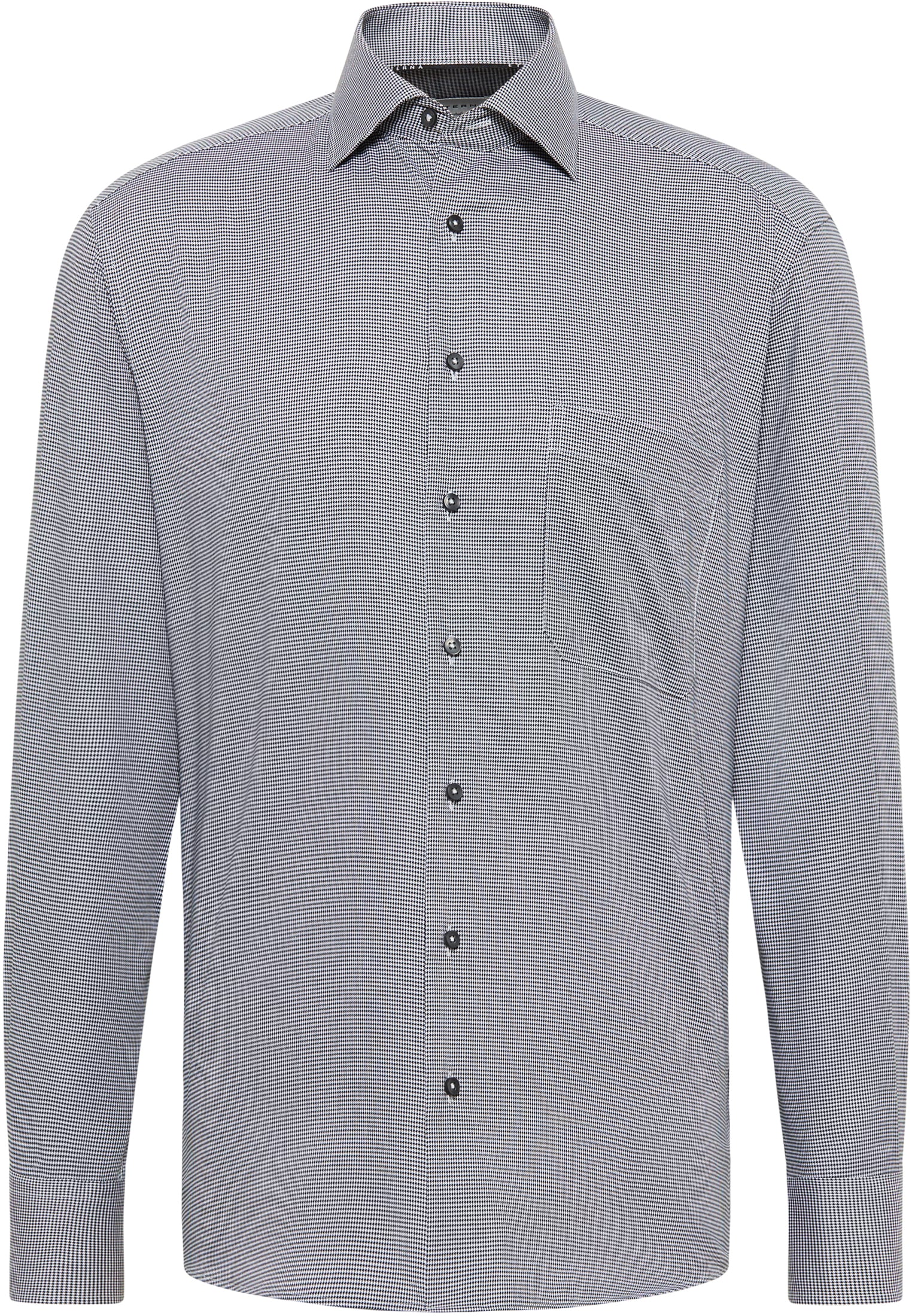 COMFORT FIT Overhemd in zilver geruit