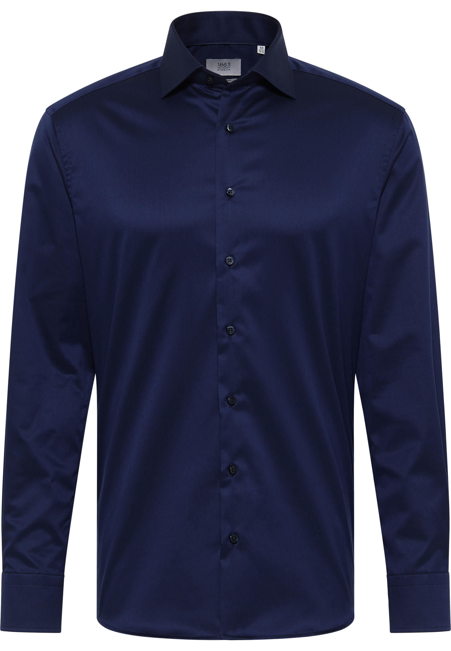 MODERN FIT Luxury Shirt in donkerblauw vlakte