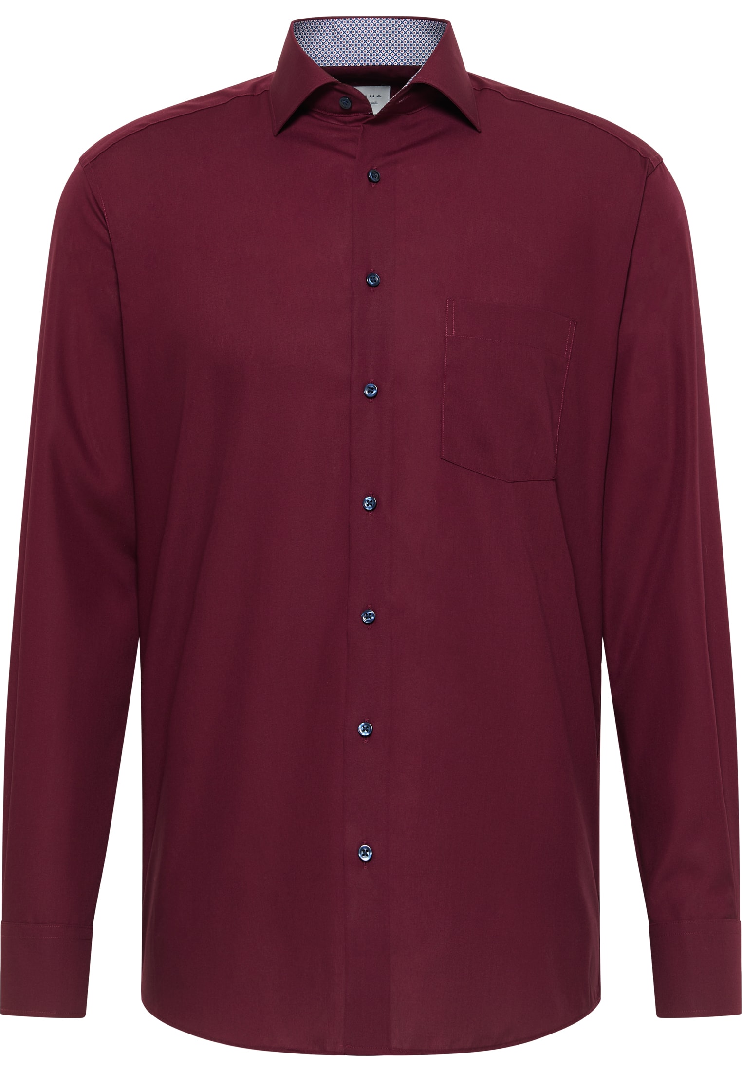 MODERN FIT Original Shirt in wine red plain