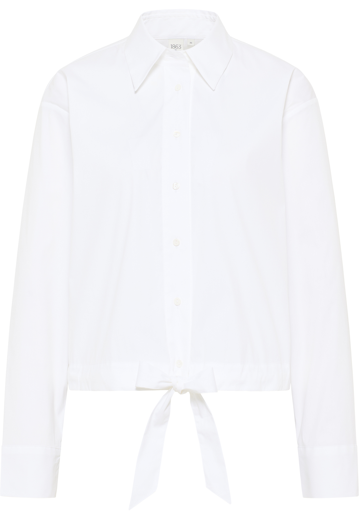 Signature Shirt Bluse in weiß unifarben | weiß | 34 | Langarm |  2BL04027-00-01-34-1/1