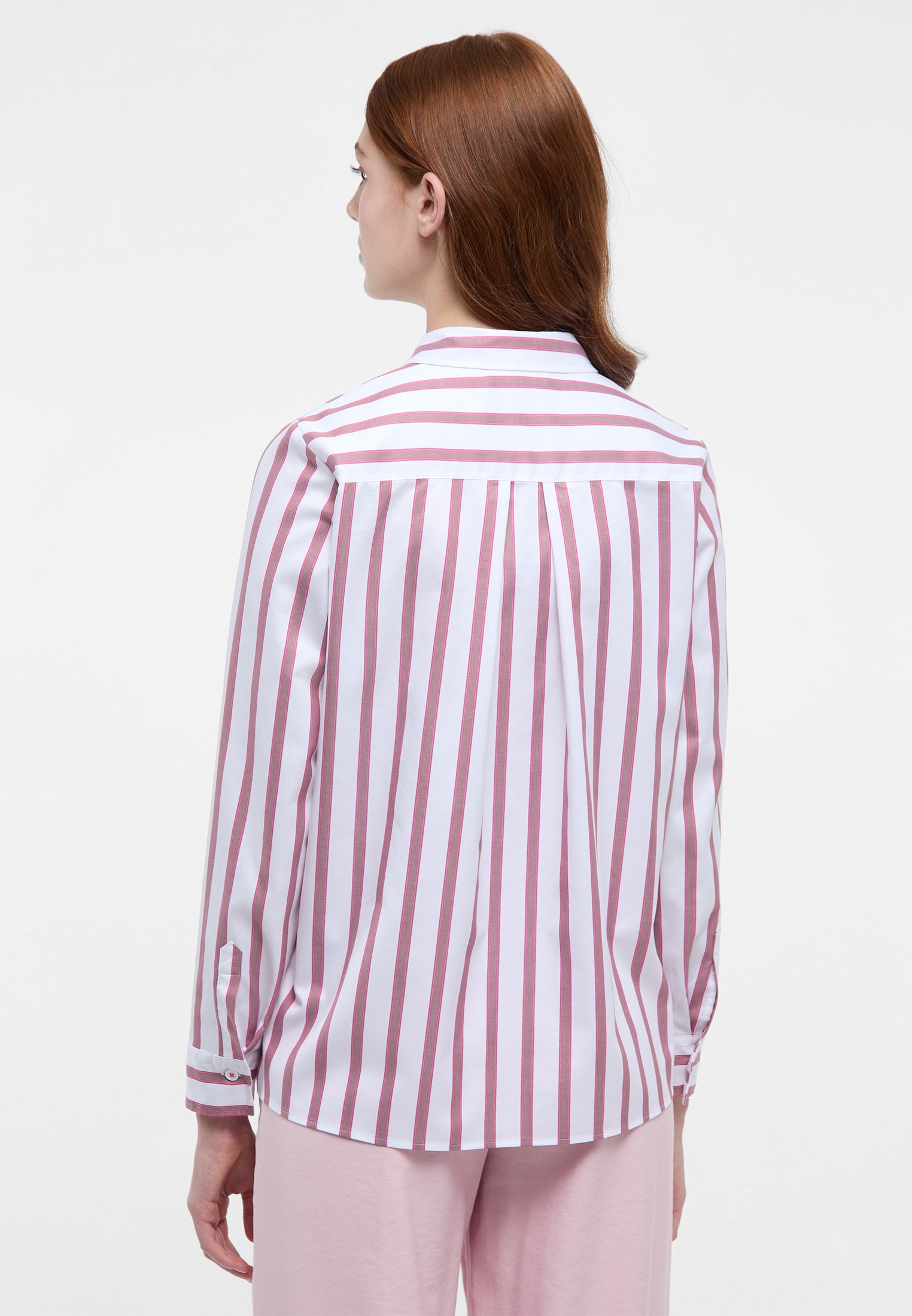 Soft Luxury Shirt | | | in Langarm 2BL04213-15-21-46-1/1 46 Bluse pink pink | gestreift