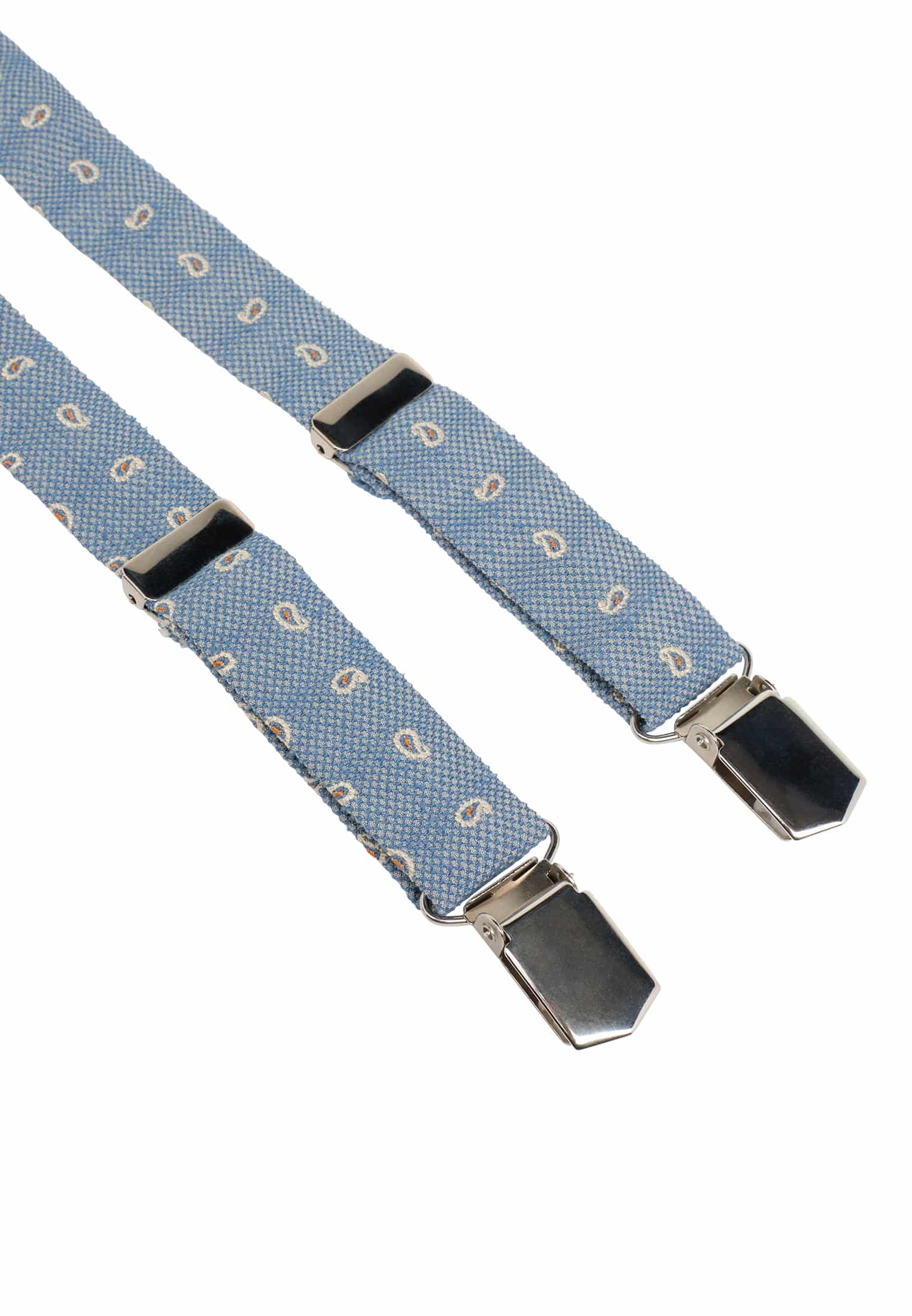 Braces in blue patterned