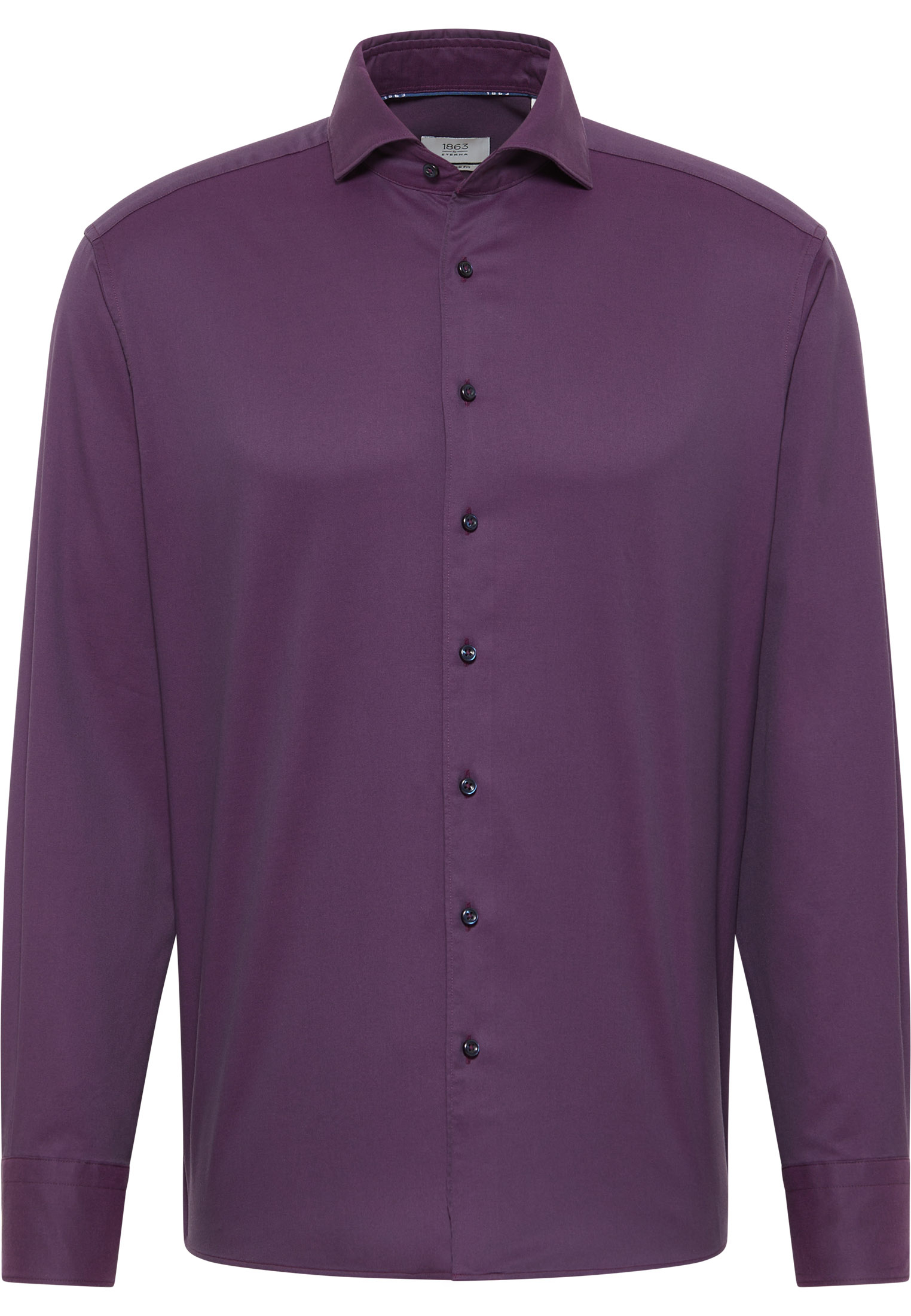 MODERN FIT Soft Luxury Shirt in burgundy plain