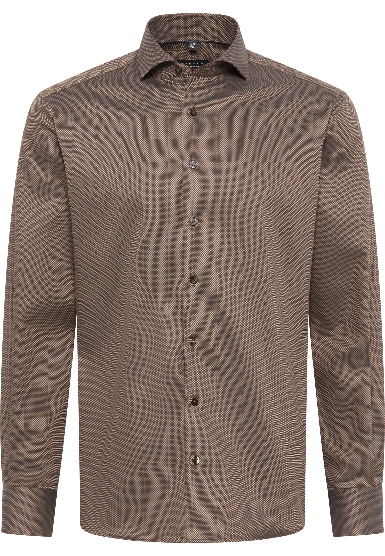 MODERN FIT Shirt in taupe structured