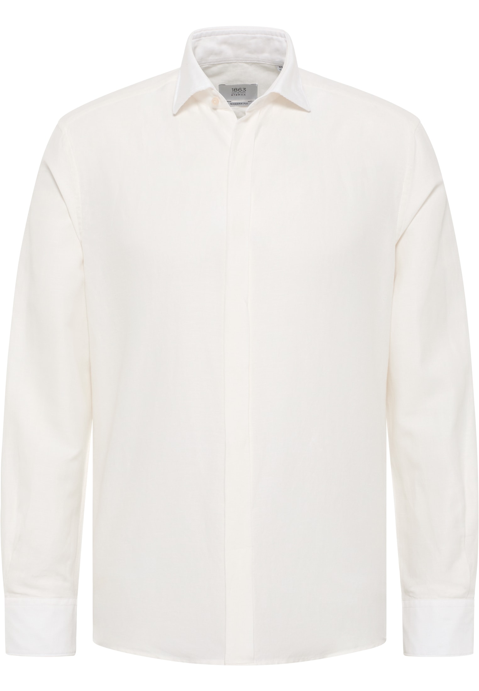 MODERN FIT Linen Shirt in champagner unifarben