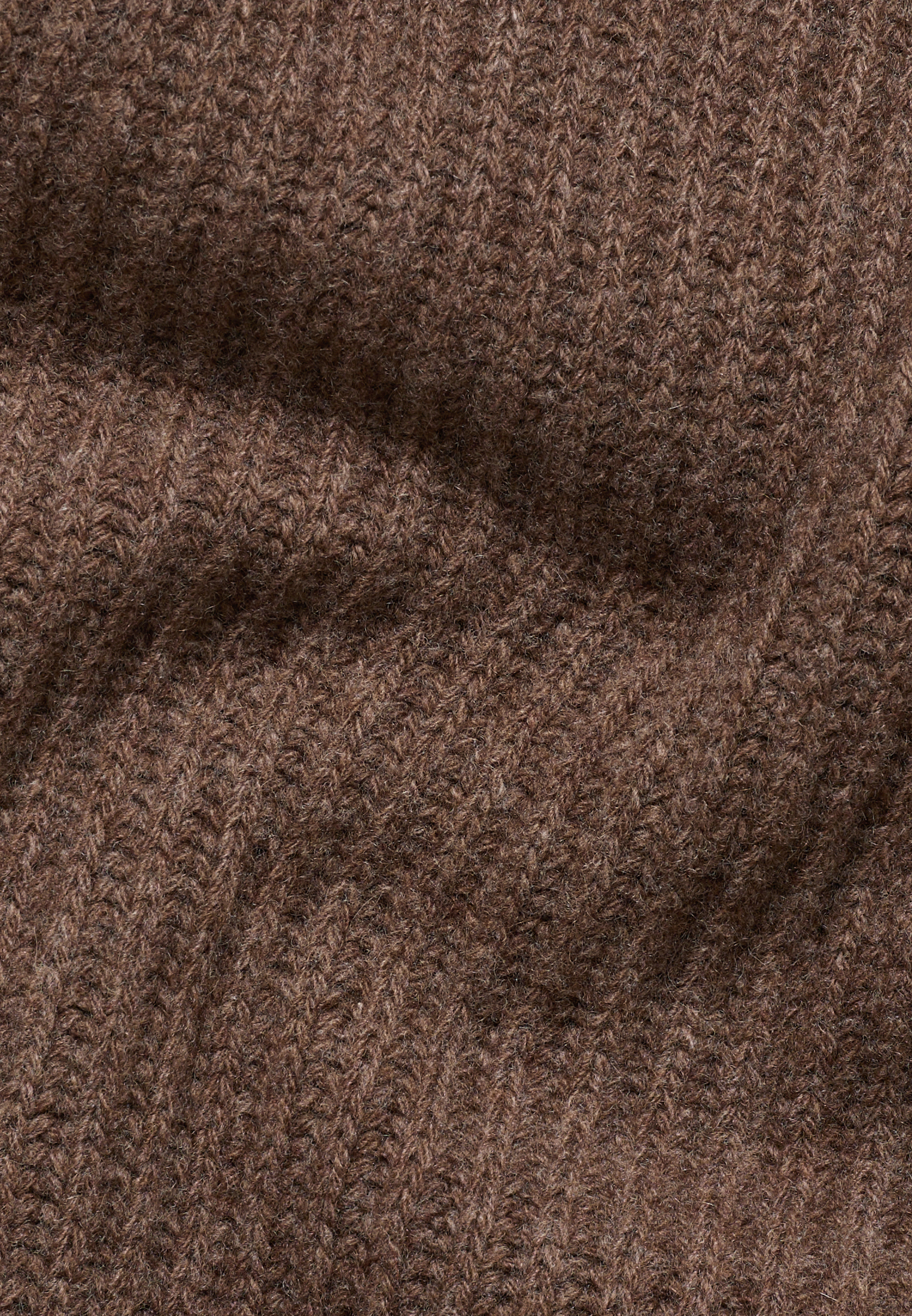 Knitted jumper in dark brown plain