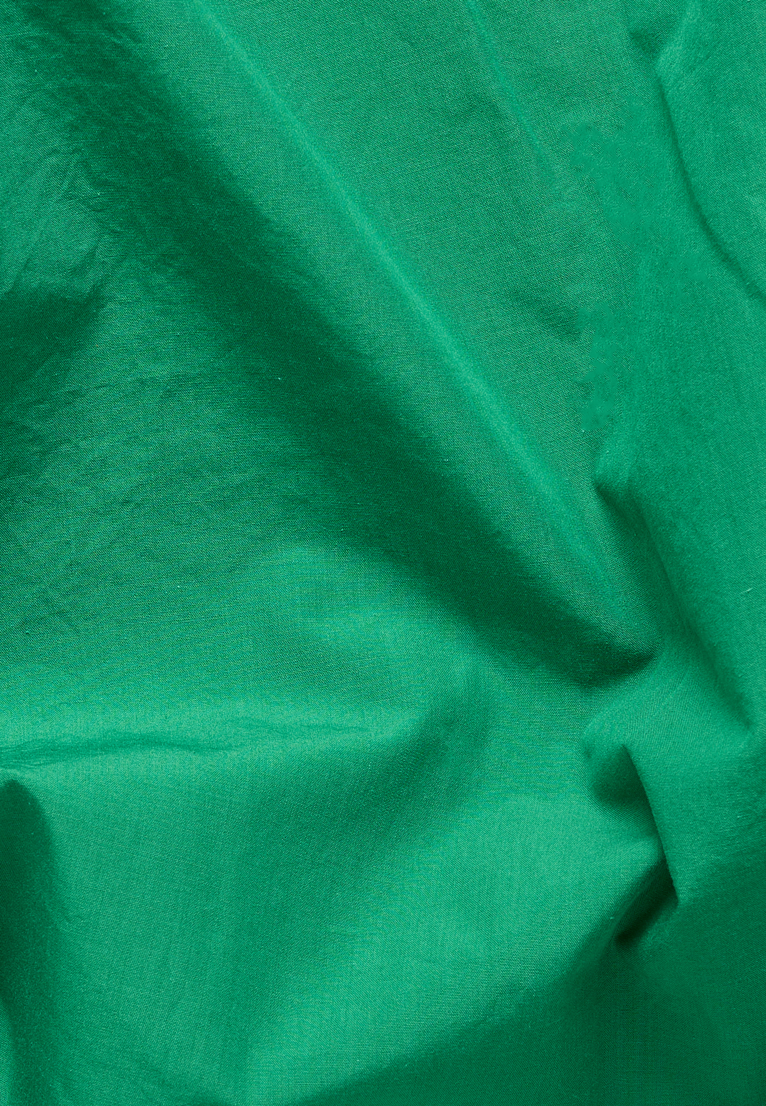 Shirt dress in green plain