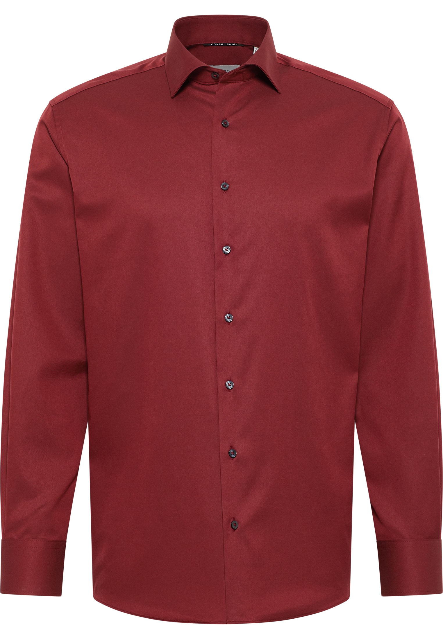 MODERN FIT Cover Shirt in donkerrood vlakte