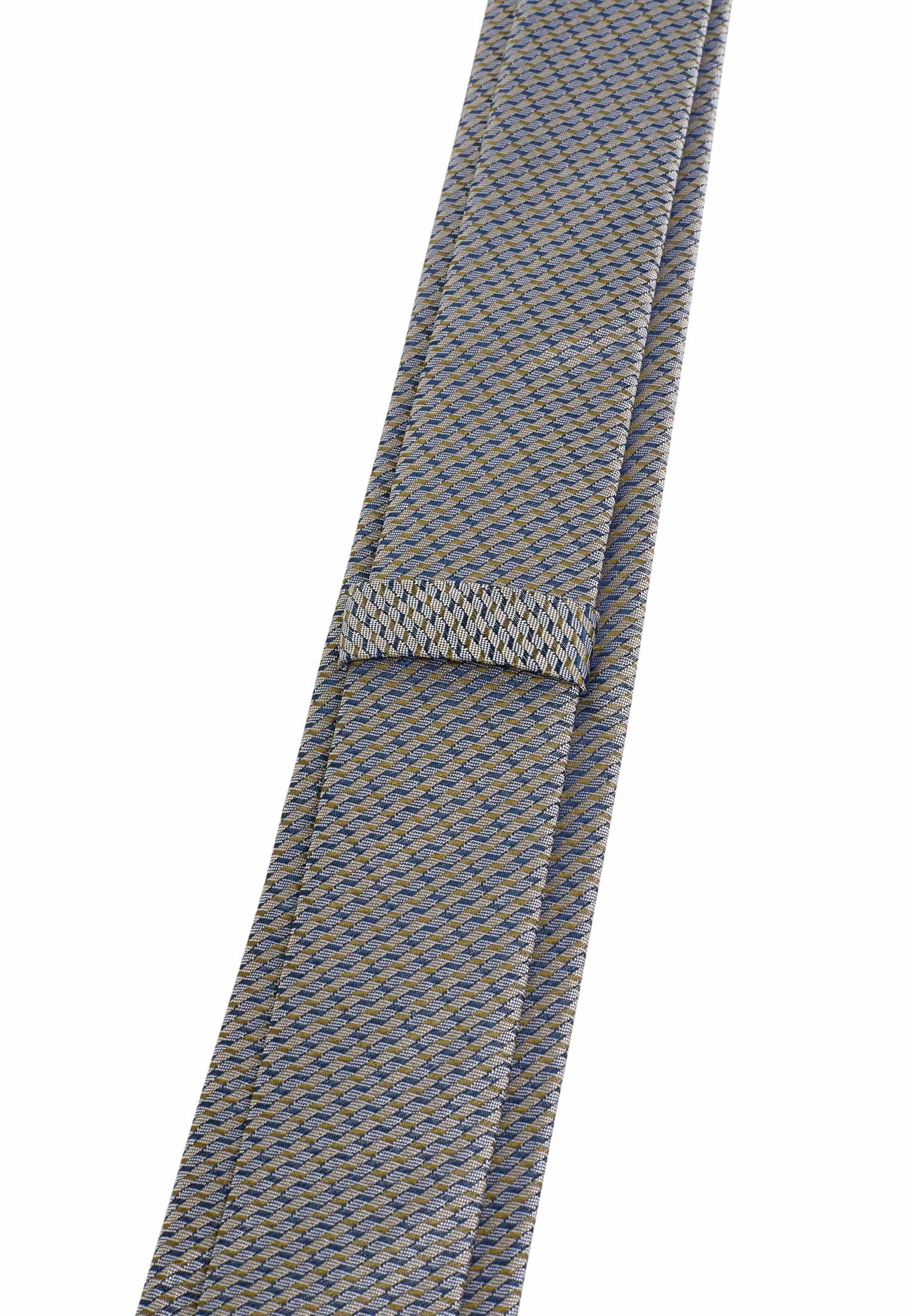 Cravate bleu marine/vert structuré