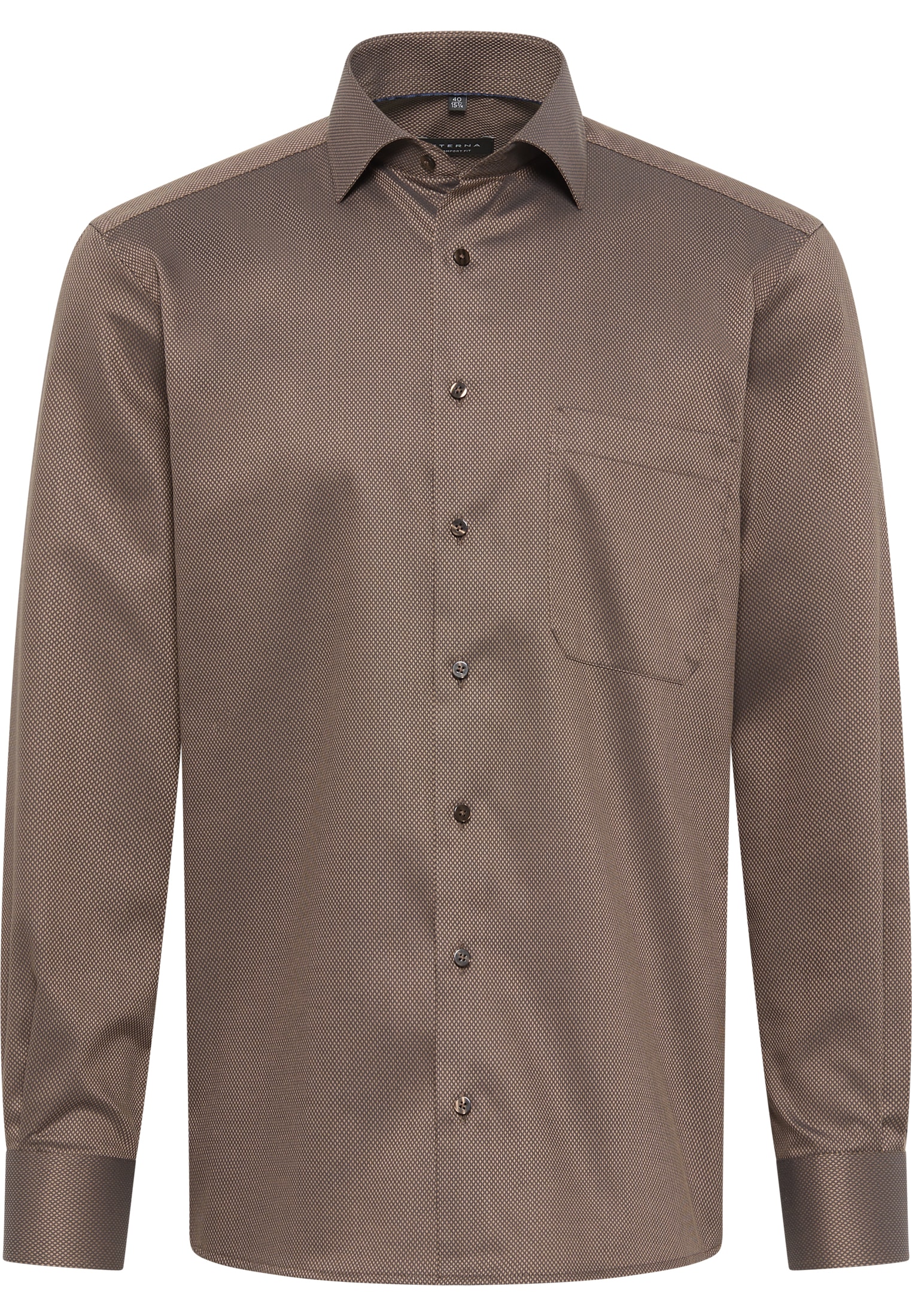 COMFORT FIT Shirt in taupe structured