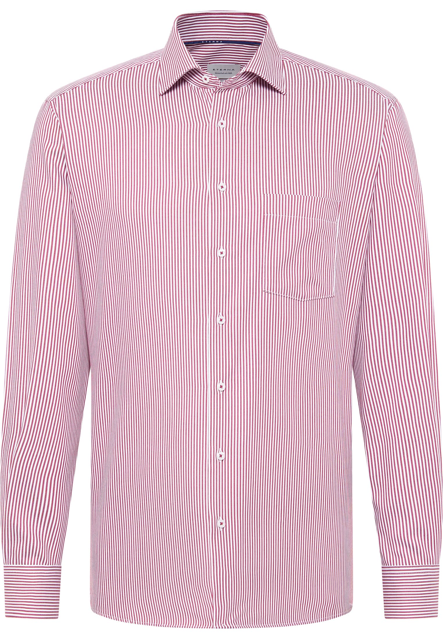 MODERN FIT Shirt in ruby striped