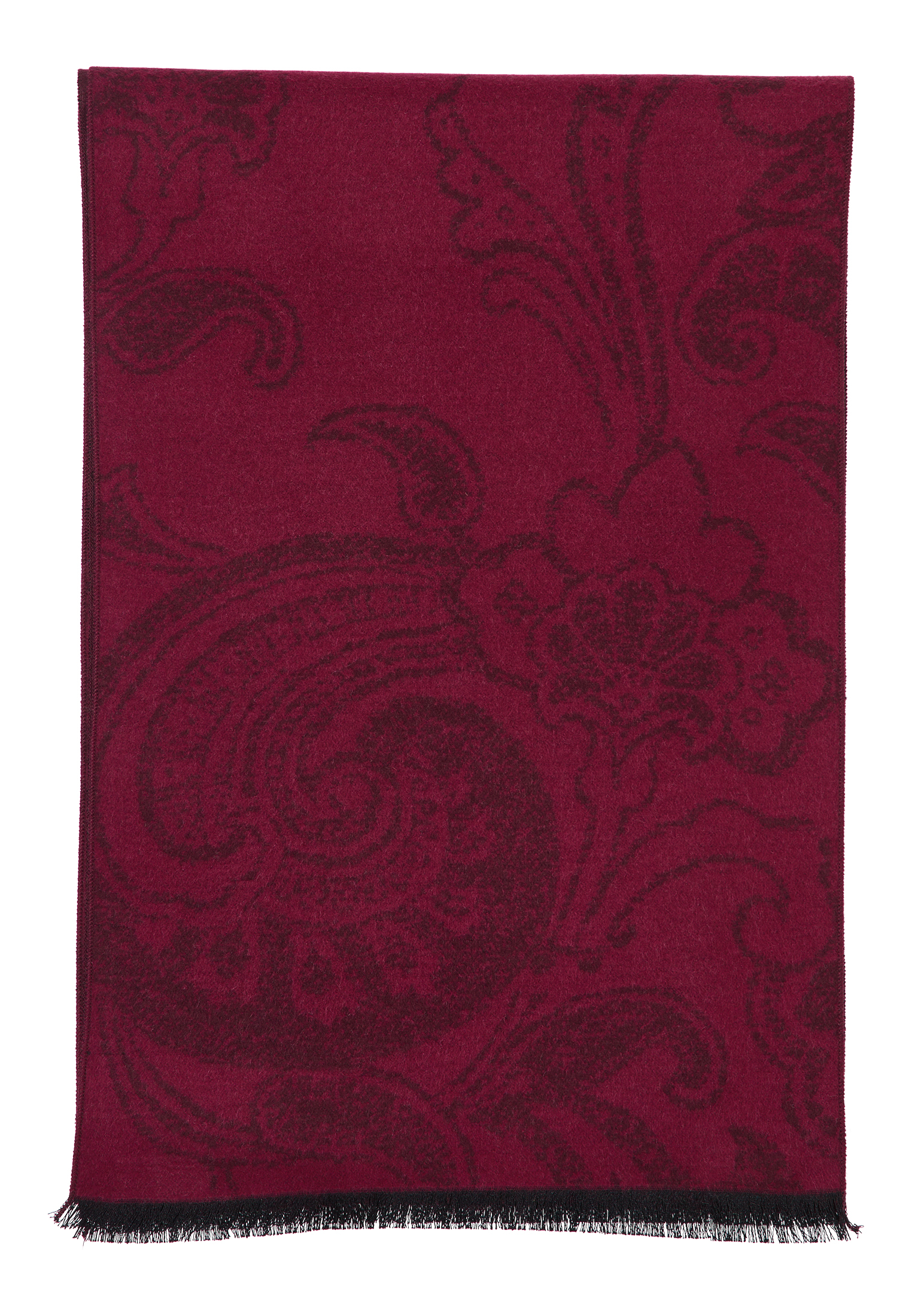 Scarf in burgundy patterned