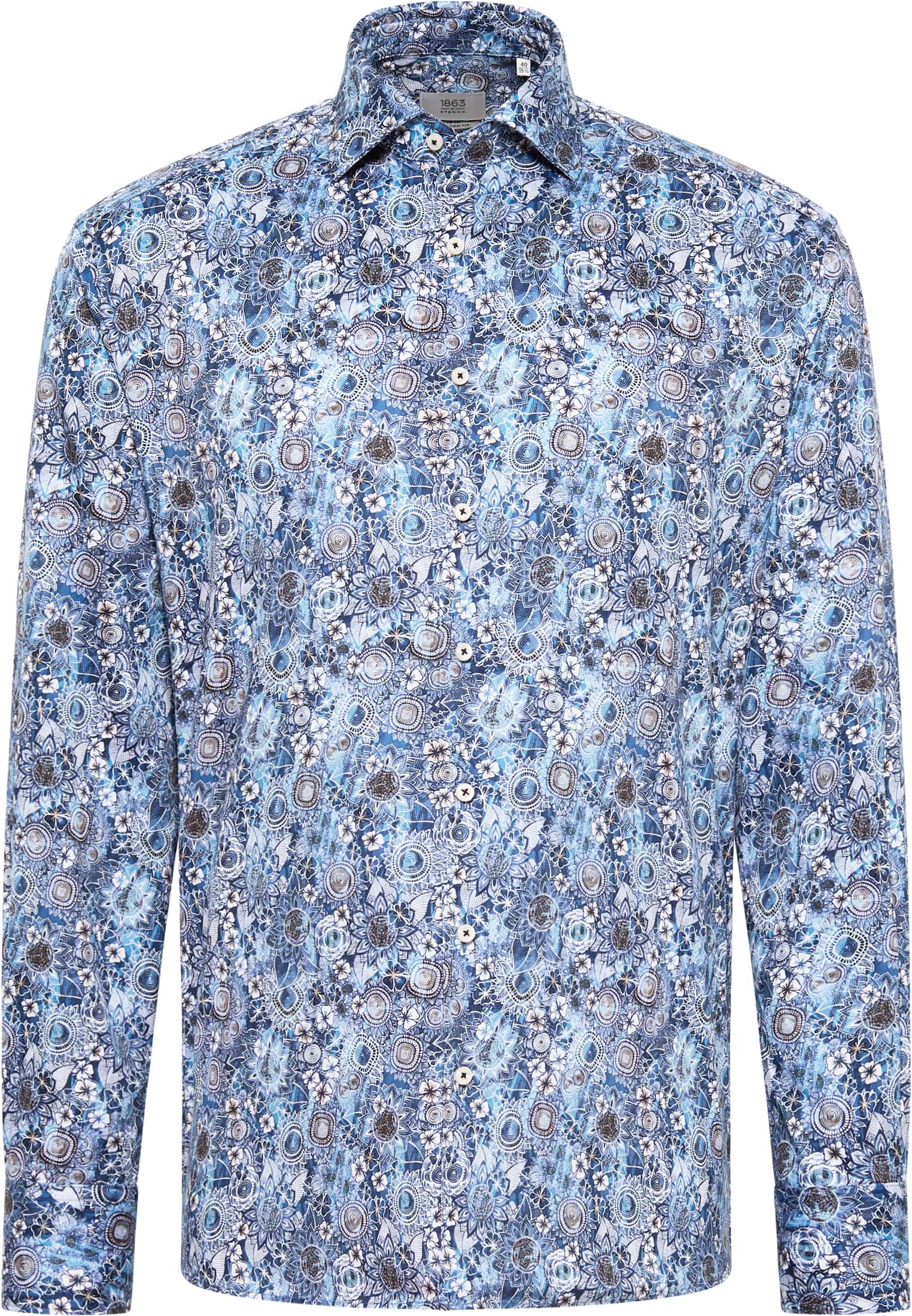 MODERN FIT Shirt in azure printed