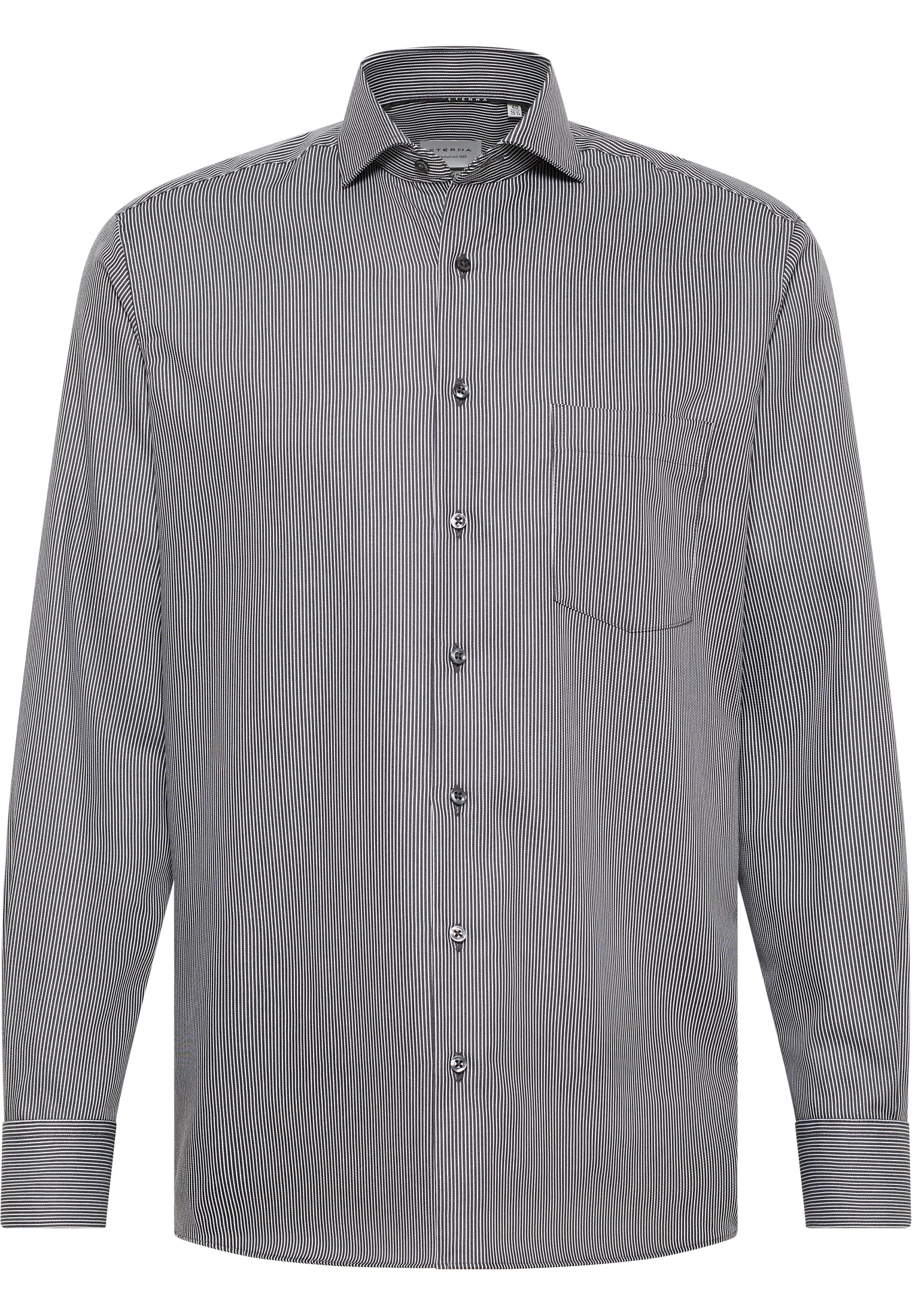 MODERN FIT Shirt in anthracite striped