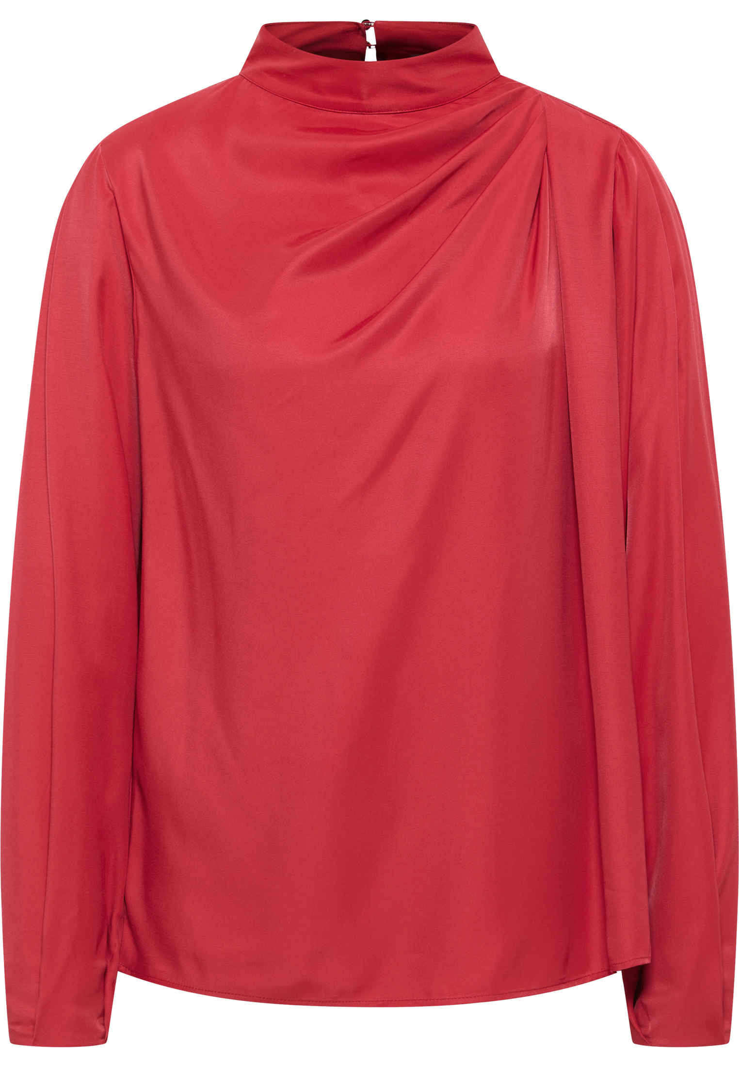 Viscose Shirt Bluse in rot unifarben | rot | Langarm | 42 |  2BL04288-05-01-42-1/1