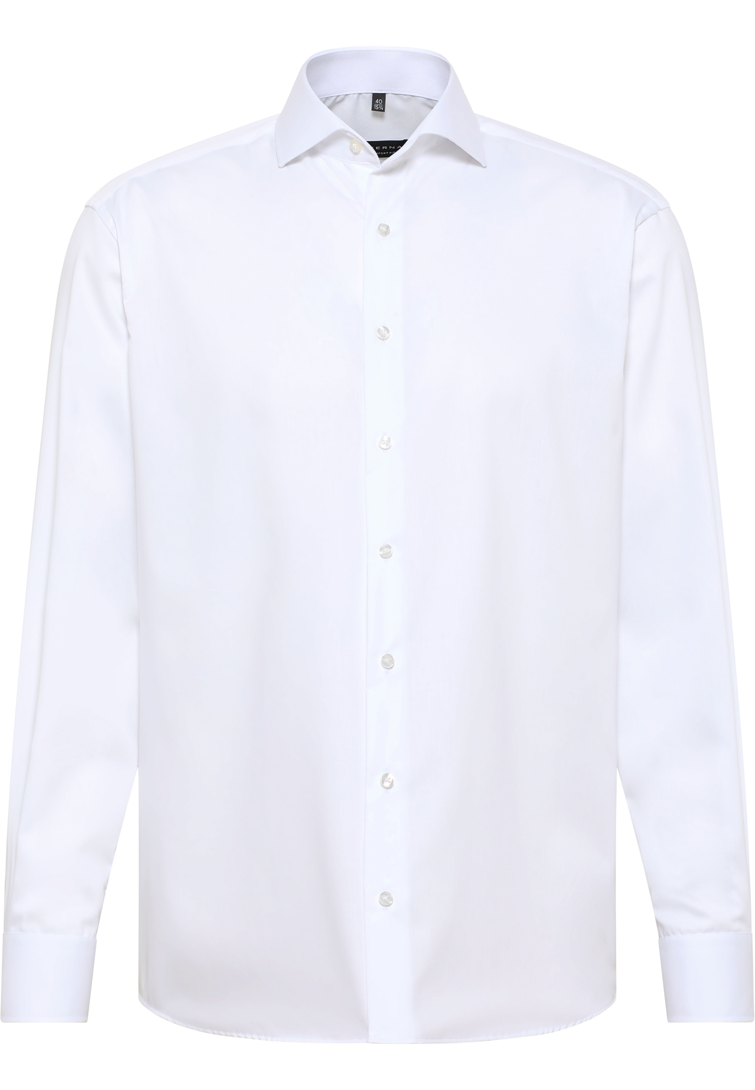 COMFORT FIT Overhemd in wit vlakte